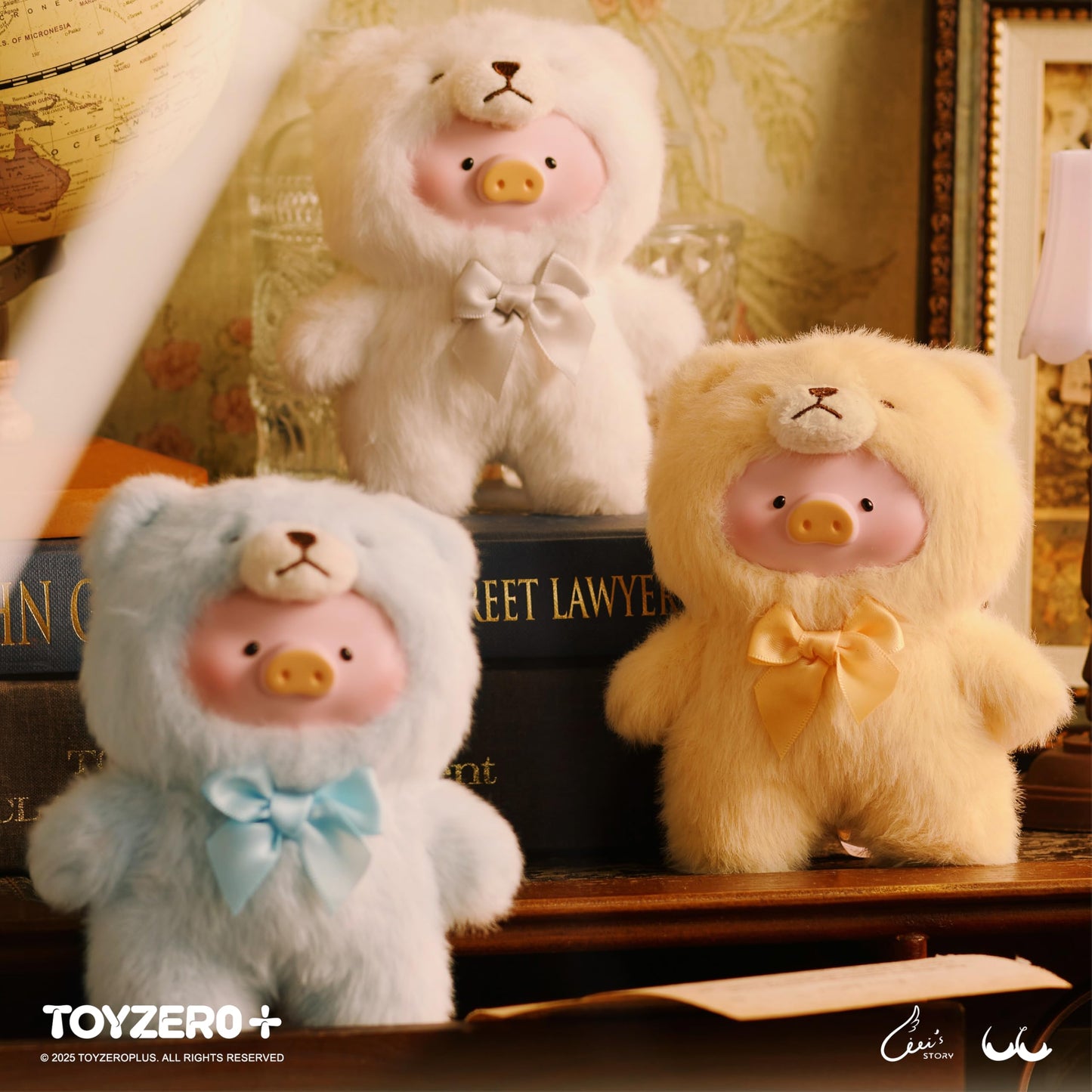 TOYZERO+ Lulu The Piggy Blind Box – Vintage Teddy Shop Plush Keychain Series