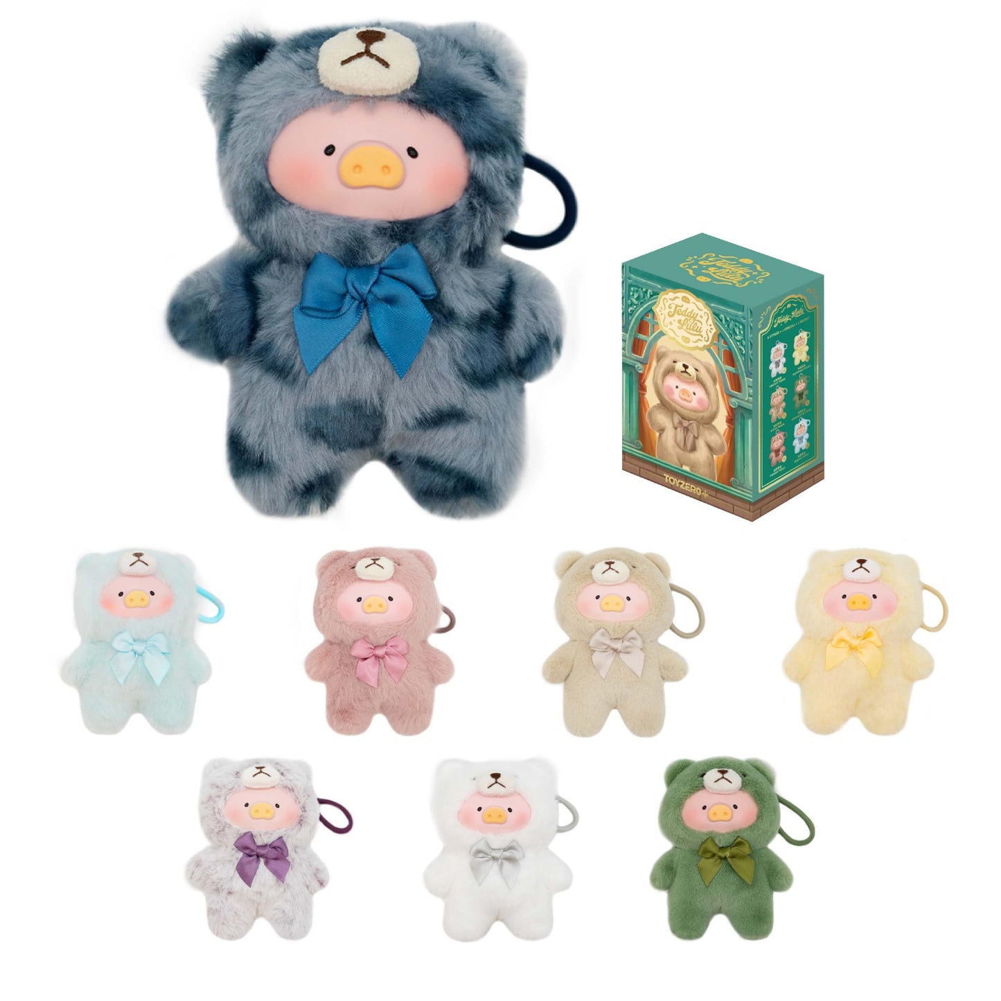 TOYZERO+ Lulu The Piggy Blind Box – Vintage Teddy Shop Plush Keychain Series