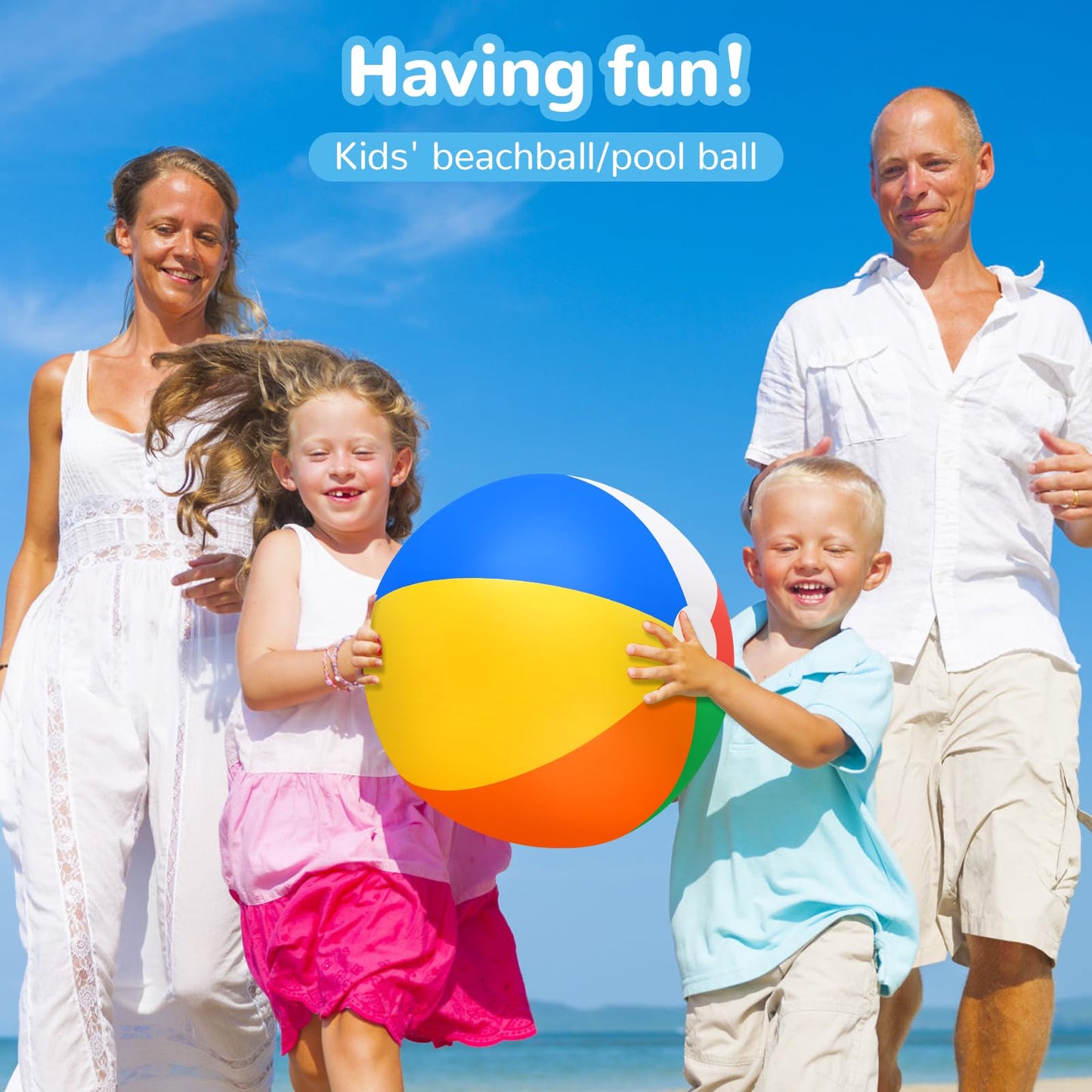 TPCHOIE 8-Pack 24-Inch Large Rainbow Beach Balls – Inflatable Pool Toys for Parties & Beach Fun