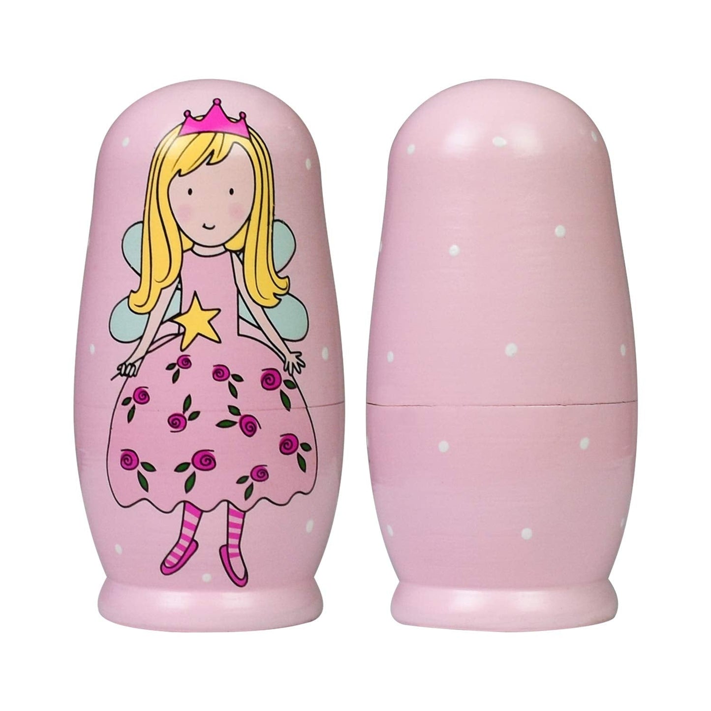 Tphon 5-Piece Cute Nesting Dolls – Handmade Russian Matryoshka Set, 6-Inch Tall, Wooden Gift