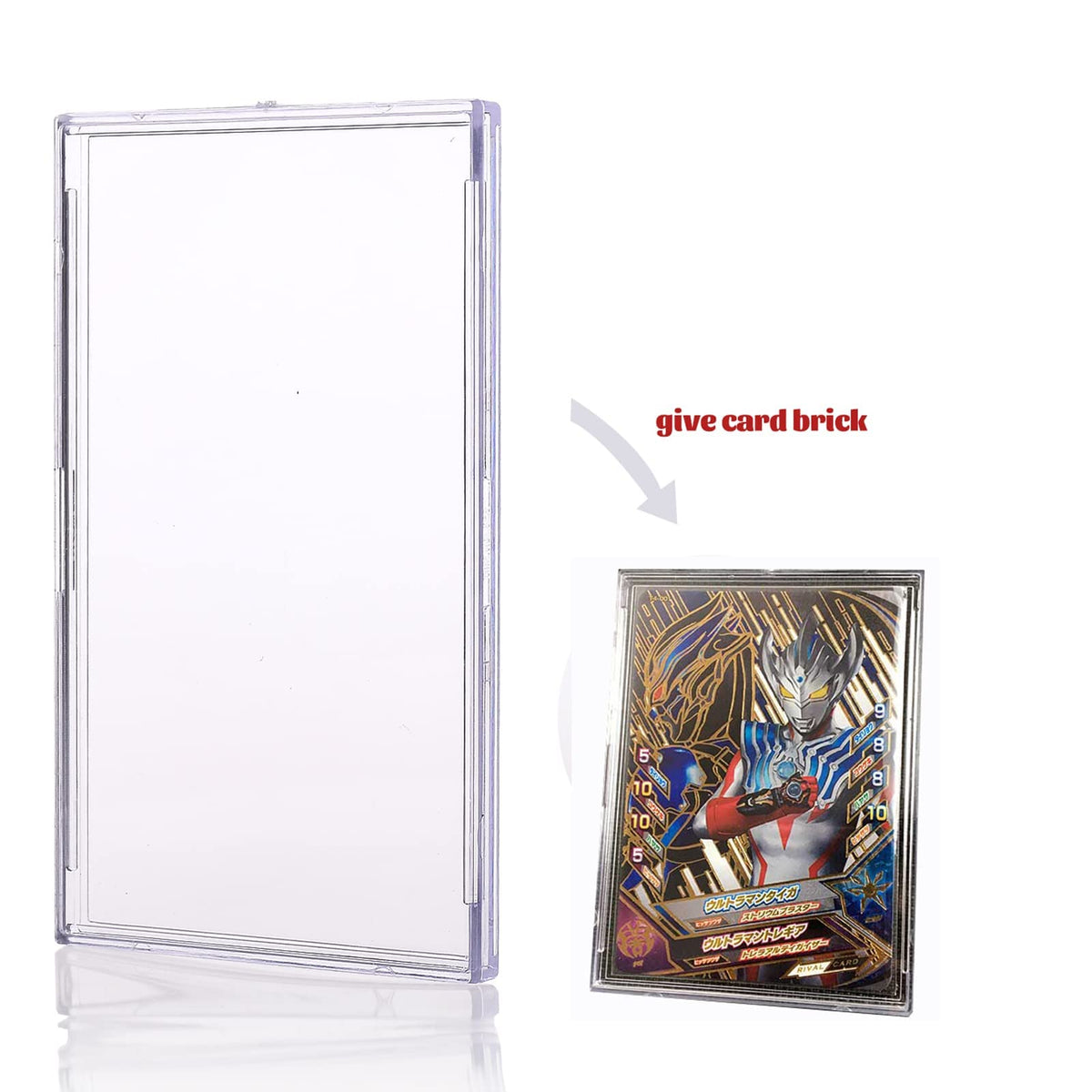 Tpoael Clear Acrylic Card Sleeves Top Loaders – 10-Pack + 2 Display Stands