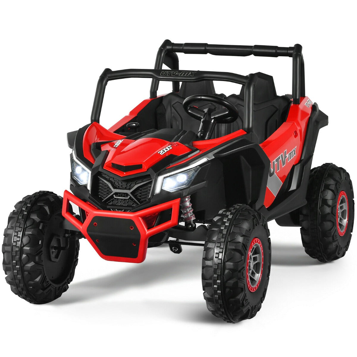 12V Electric Car With Music Remote Control and 2 Seats for Kids-Black