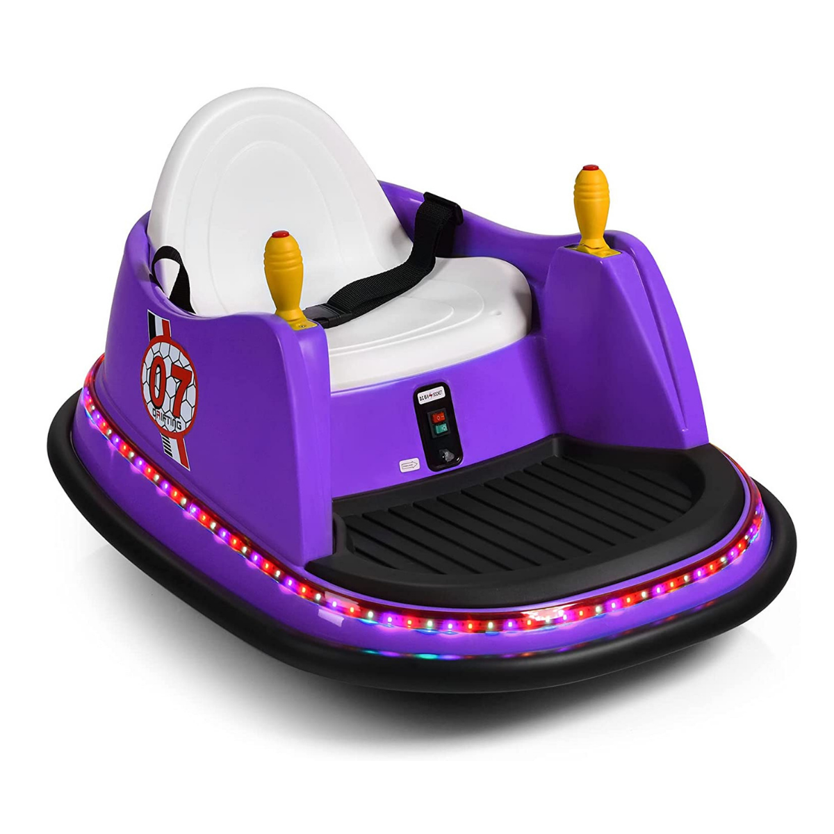 Kids Ride-On Bumper Car with Colorful Flashing Lights and Music-Green