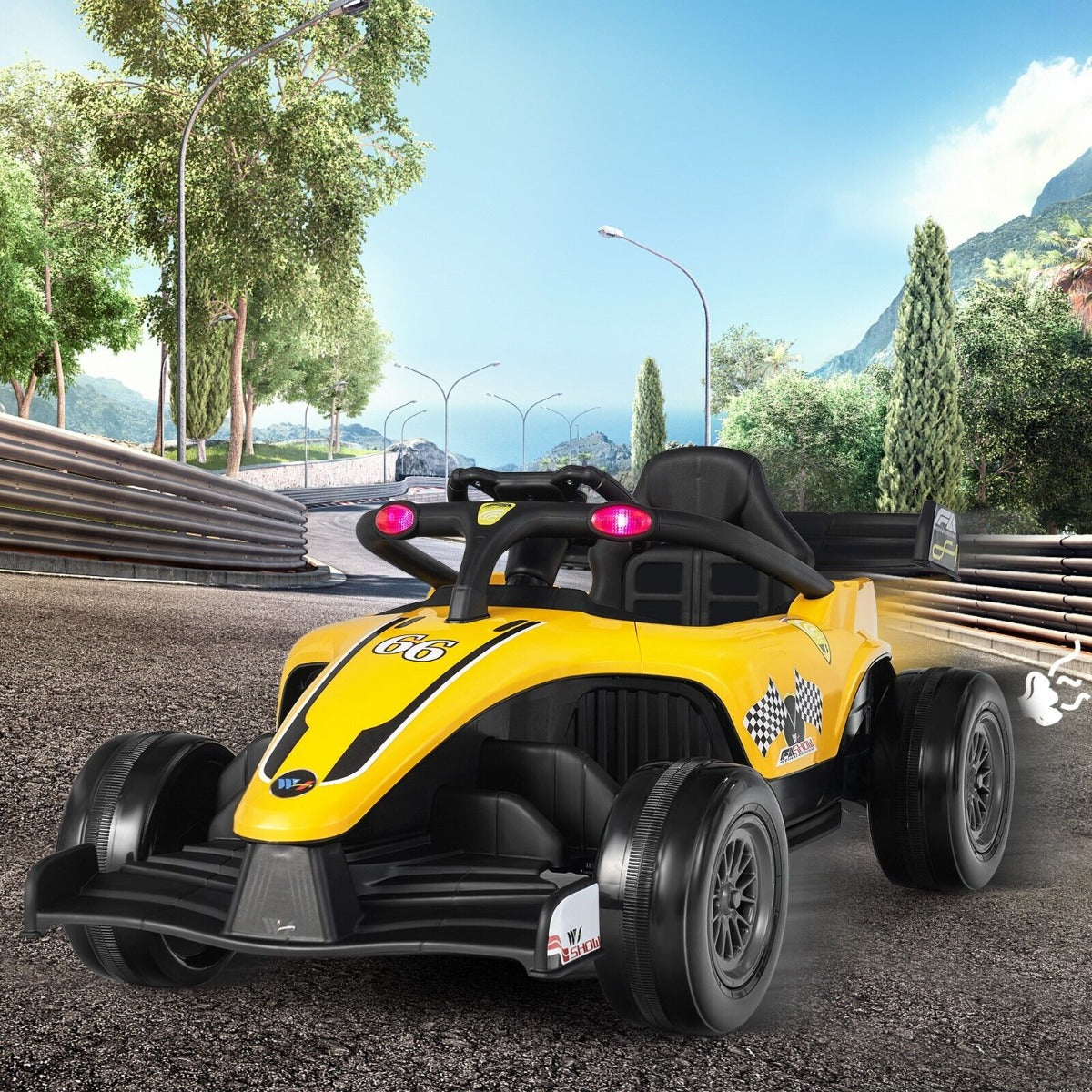 12V Battery Powered Kids Ride on Car with Remote Control and MP3 Music-Red