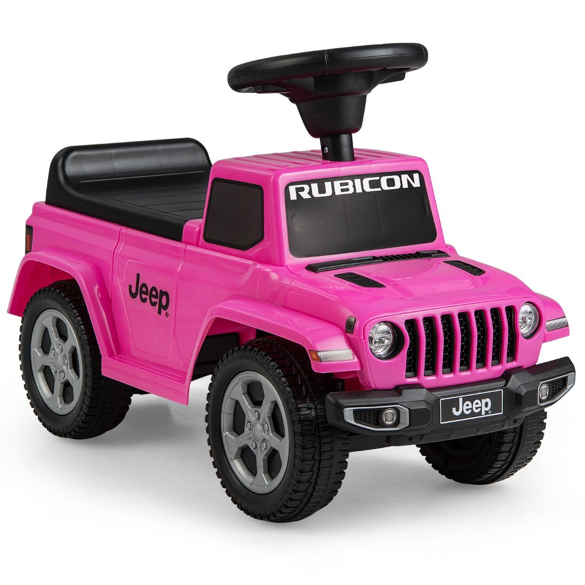 Licensed Jeep Ride On Push Car with Steering Wheel and Engine Sound for Ages 18-36 Months-Grey