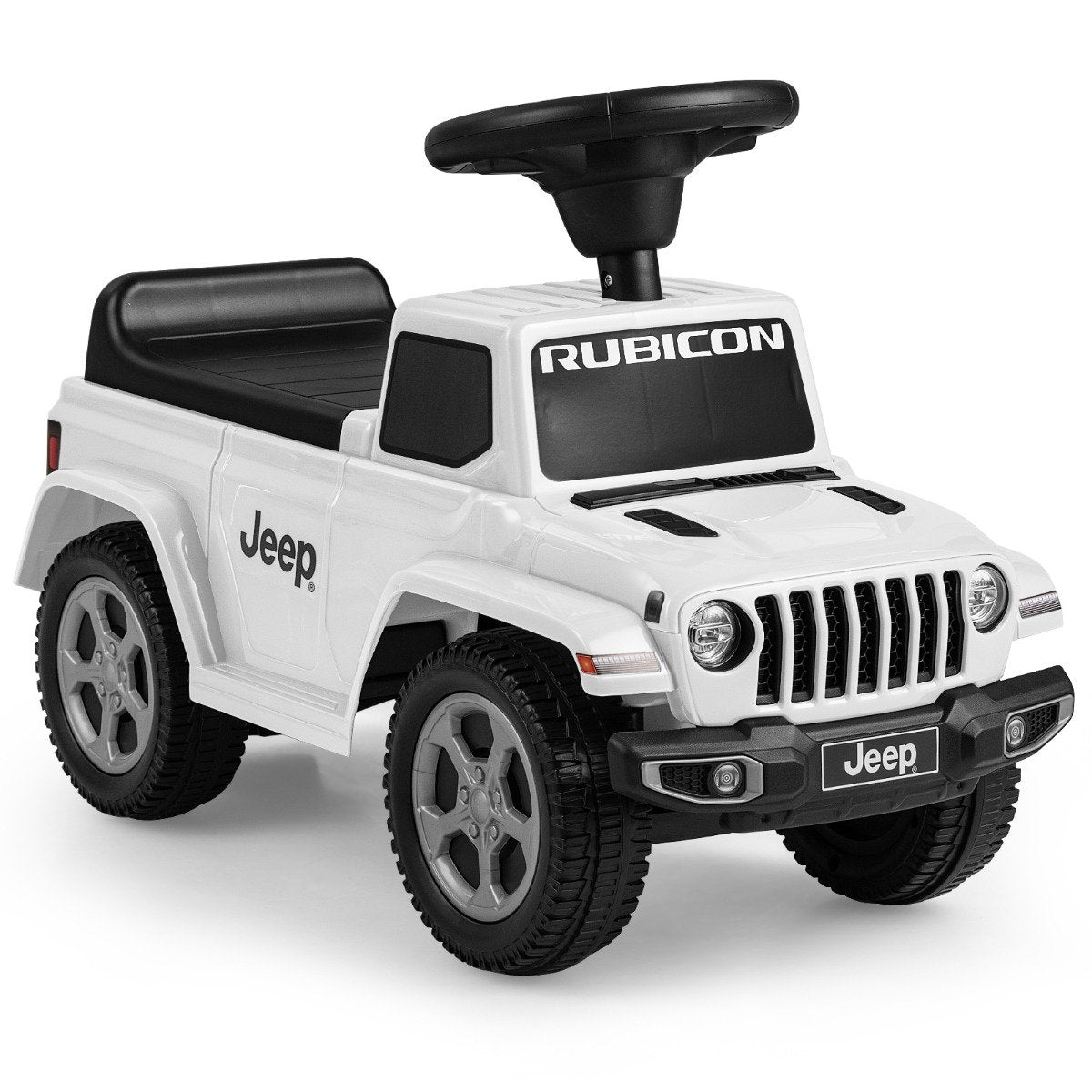 Licensed Jeep Ride On Push Car with Steering Wheel and Engine Sound for Ages 18-36 Months-Grey