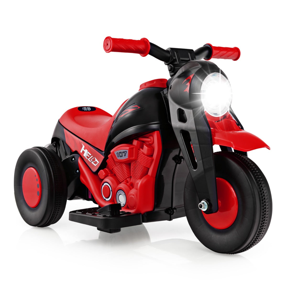 6V Electric Kid Ride on Motorcycle with Bubble Maker-Beige