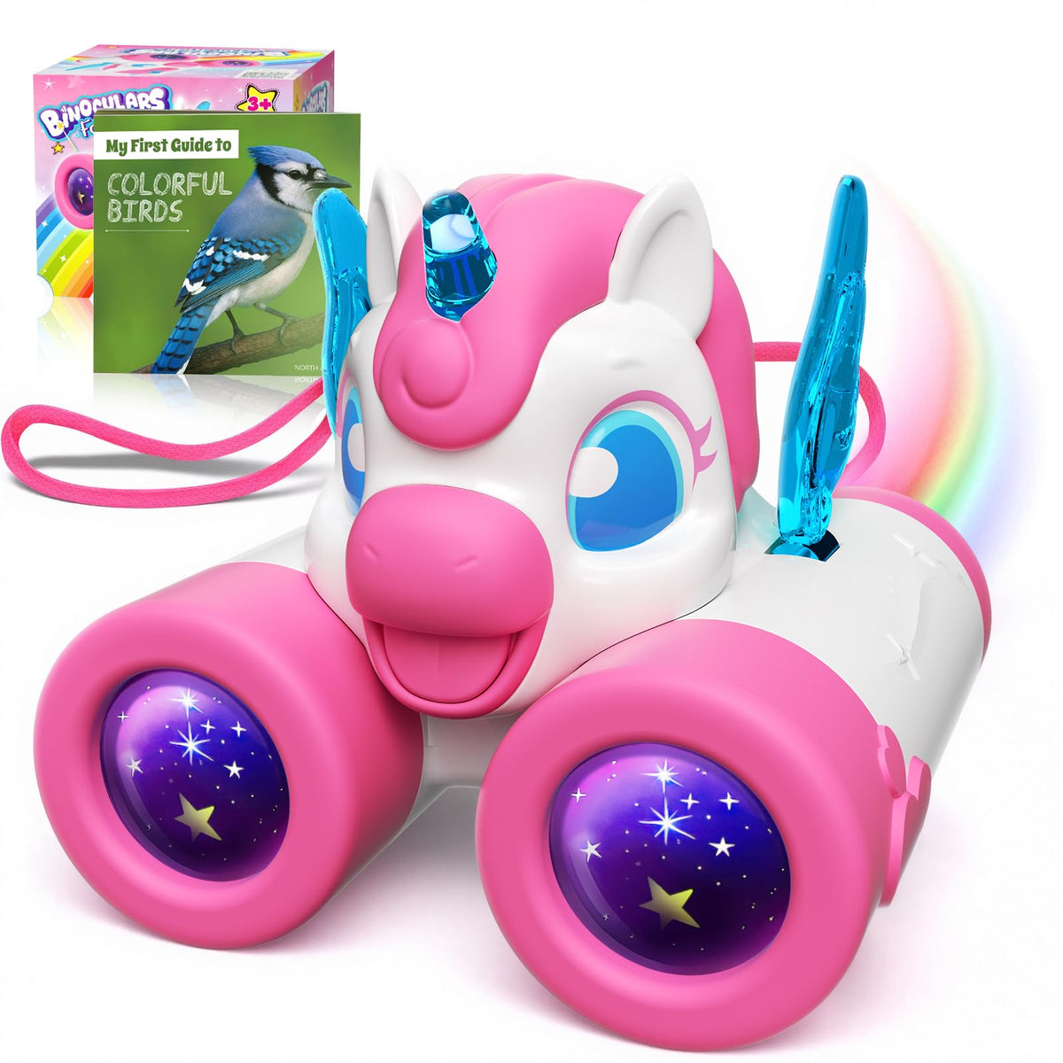 Tqeieu Unicorn Binoculars for Girls 3-12 – Magical Bird-Watching Toy