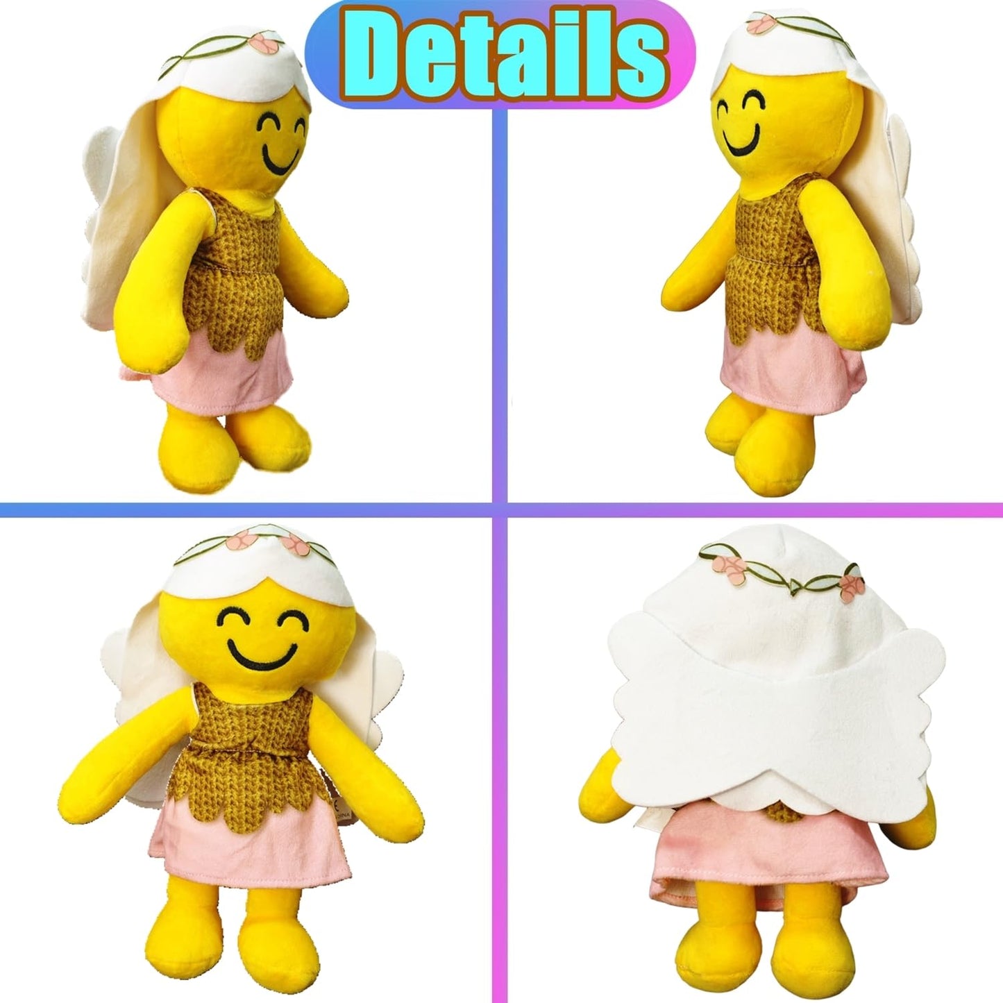 TQJOUJOU 99-Nights in The Forest Plush – 15in Deer Monster Plushie for Game Fans (LightYellow)