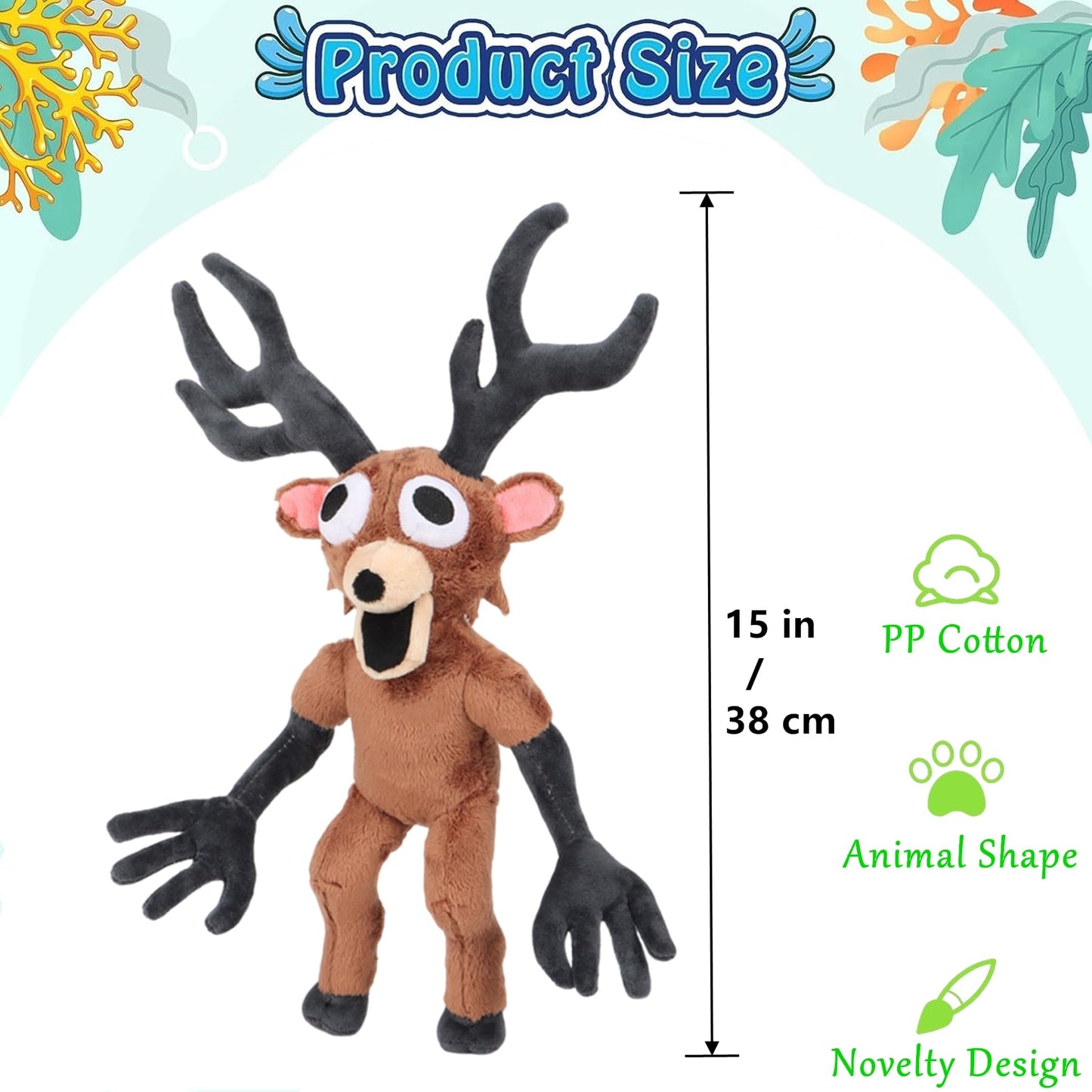 TQJOUJOU 99-Nights in The Forest Plush — 15in Deer Monster Collectible Plushie