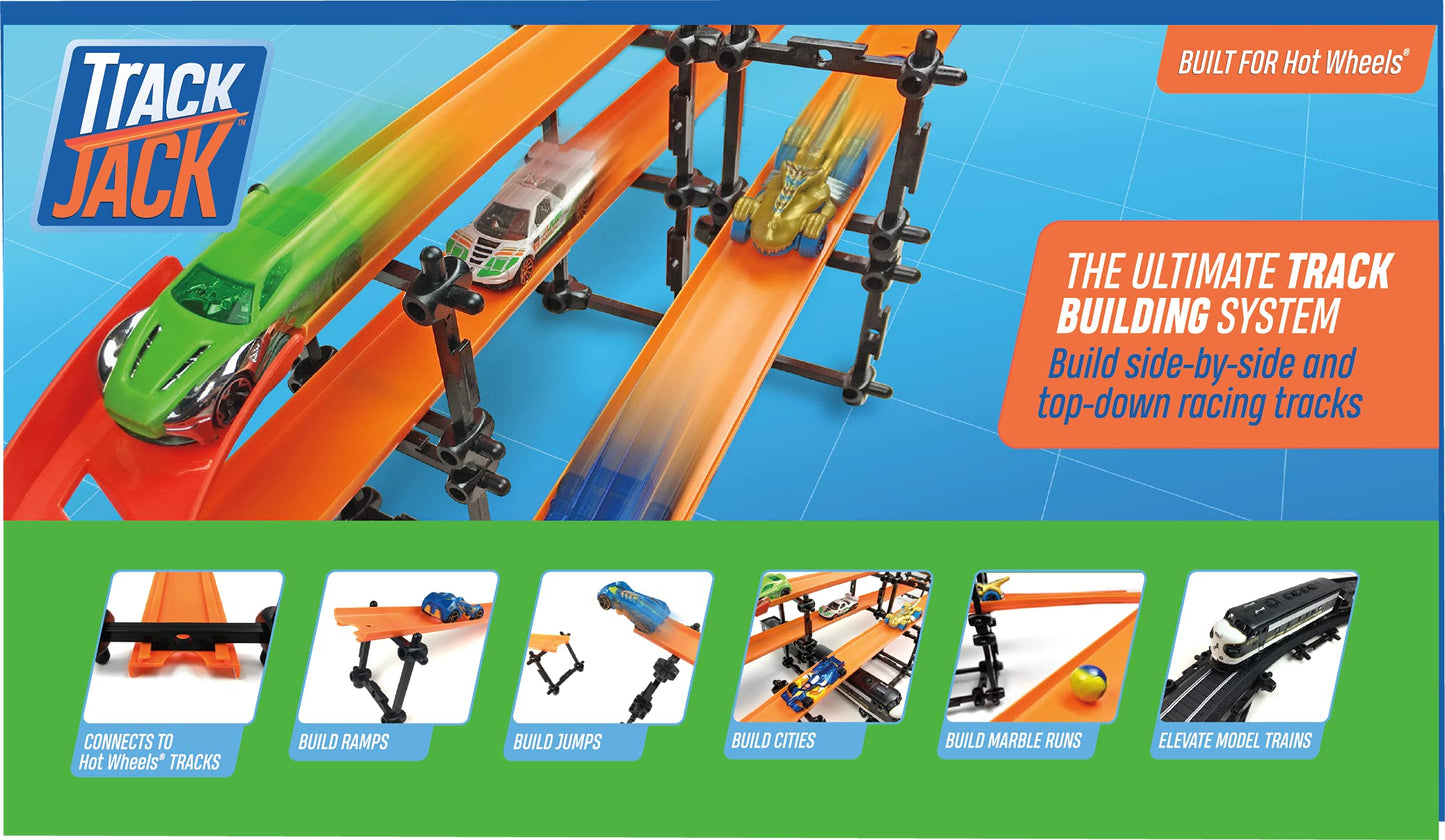 TrackJack: Ultimate Track Building System for Hot Wheels, Model Trains & Marble Runs