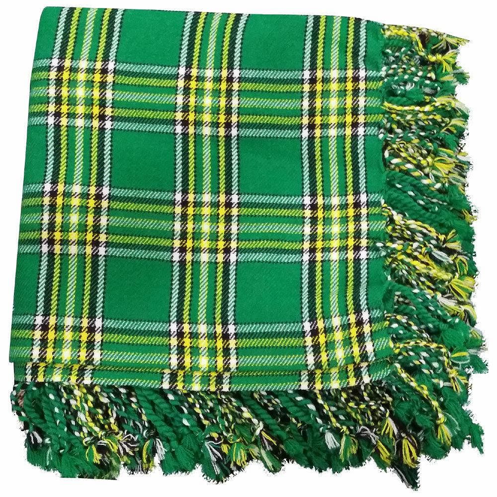 Traditional Scottish Highland Acrylic Wool Tartan Fly Plaids 48" with Brooch & Pin