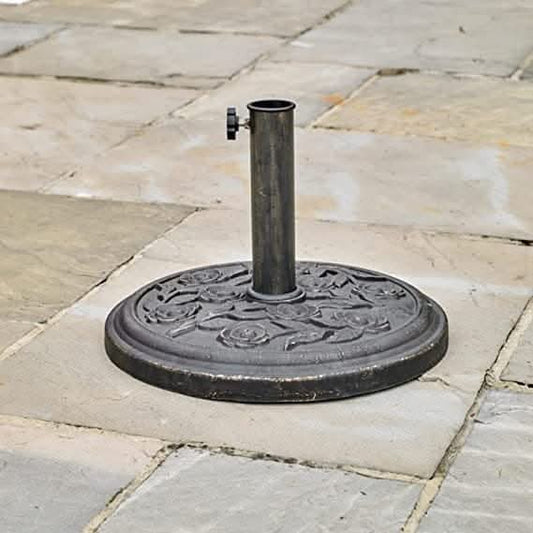 9kg Bronze Rose Effect Garden Parasol Base