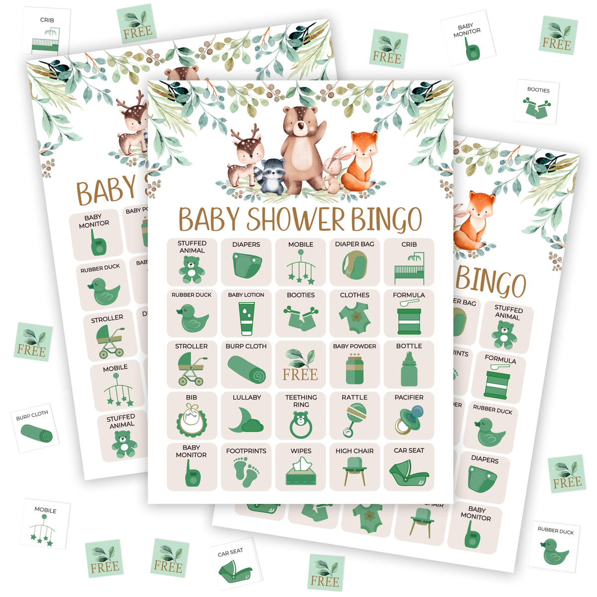 tranfvging Baby Shower Bingo Game for Adults — Large Group Cards