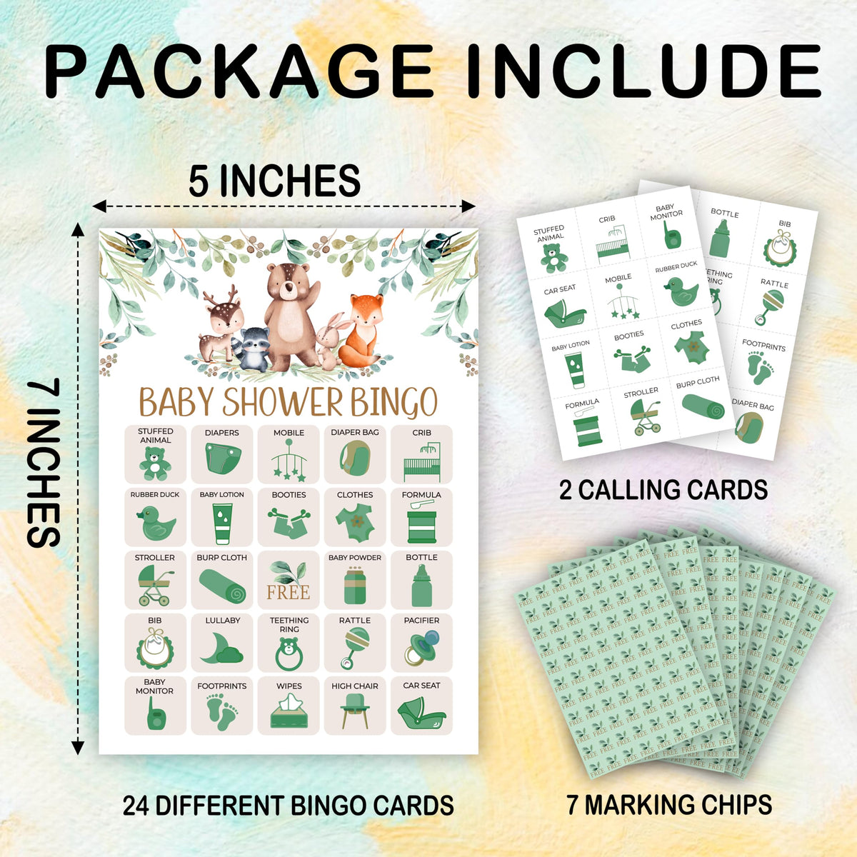tranfvging Baby Shower Bingo Game for Adults — Large Group Cards