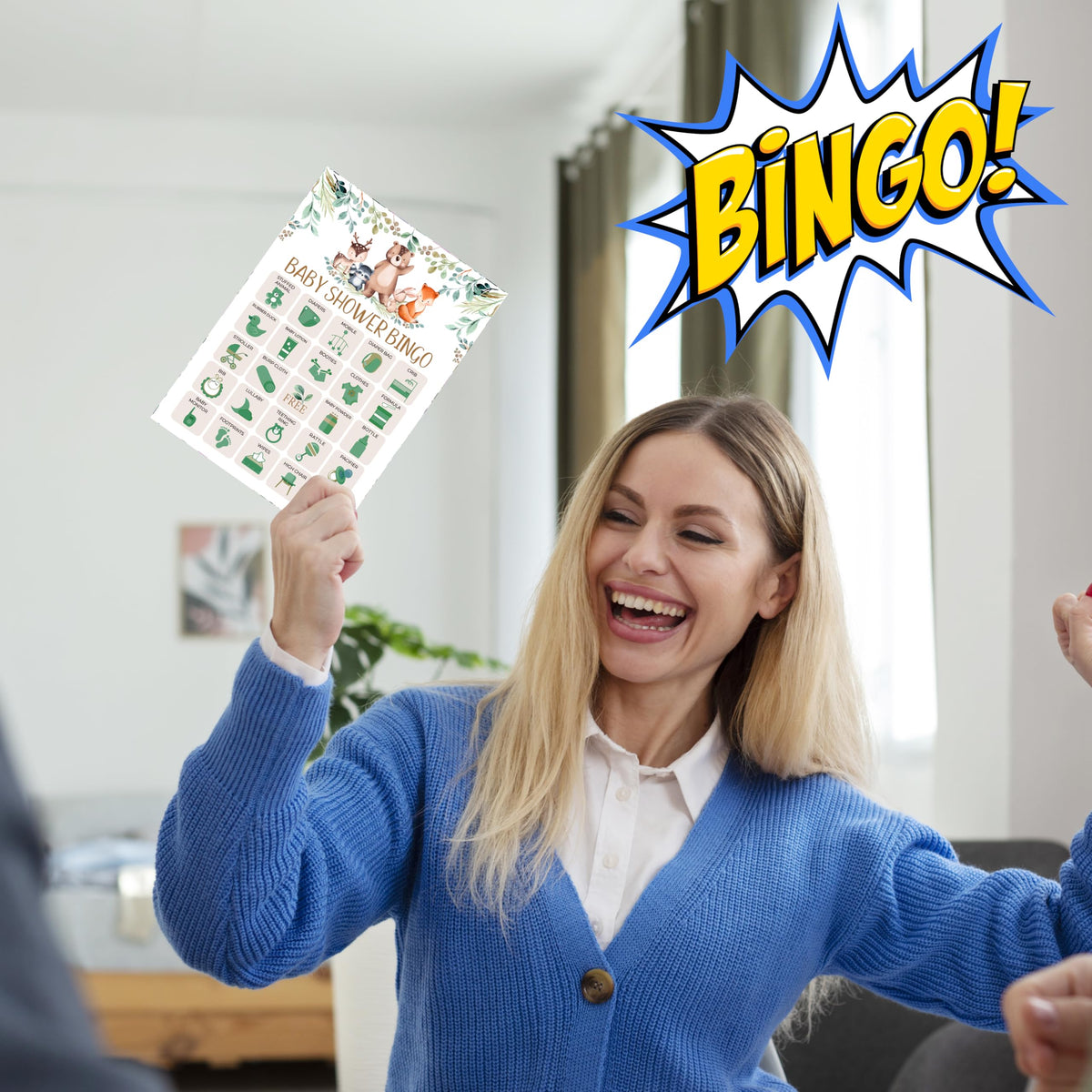 tranfvging Baby Shower Bingo Game for Adults — Large Group Cards