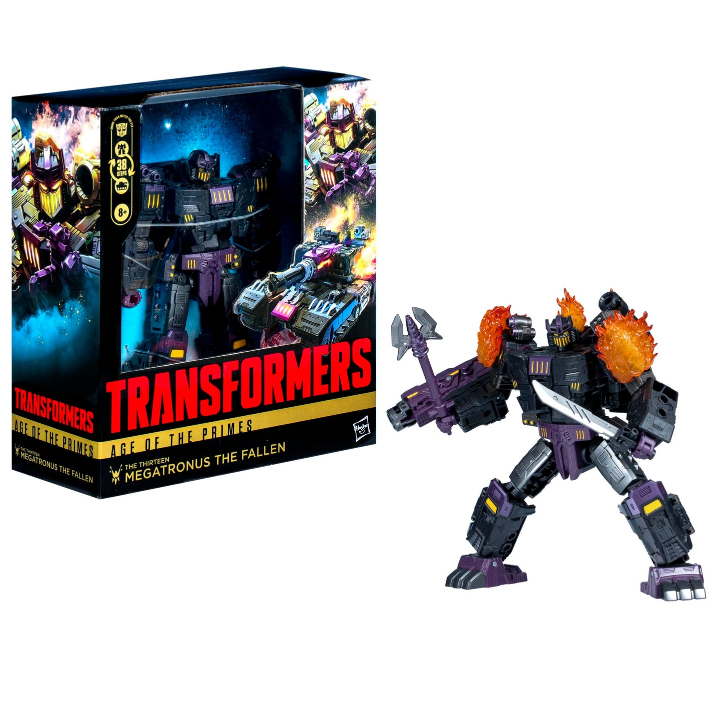 Transformers Age of the Primes Leader Class Megatronus The Fallen — 7.5-Inch Converting Action Figure (Ages 8+)