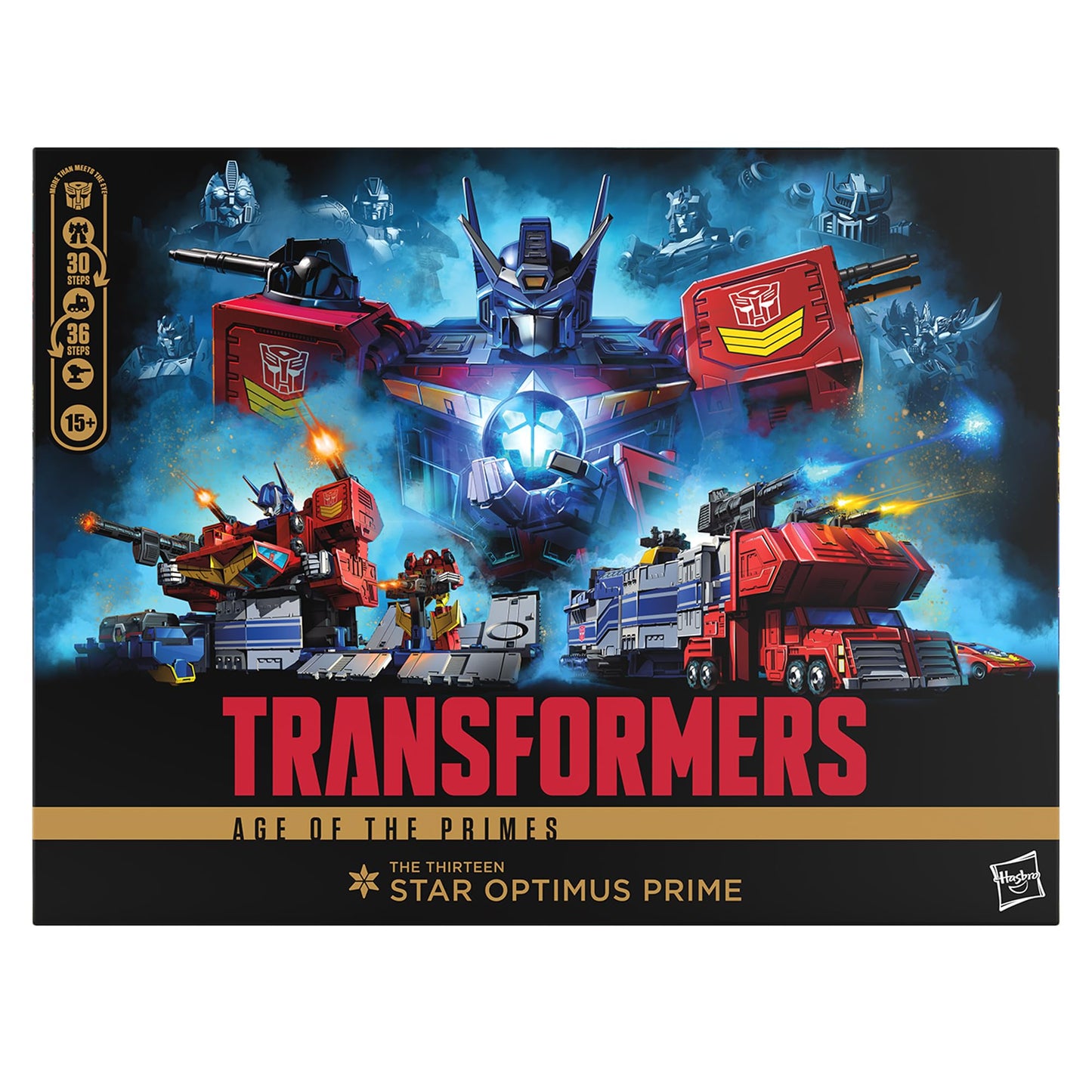 Transformers Age of the Primes Titan Class The Thirteen Star Optimus Prime – 15-Inch 3-in-1 Converting Action Figure