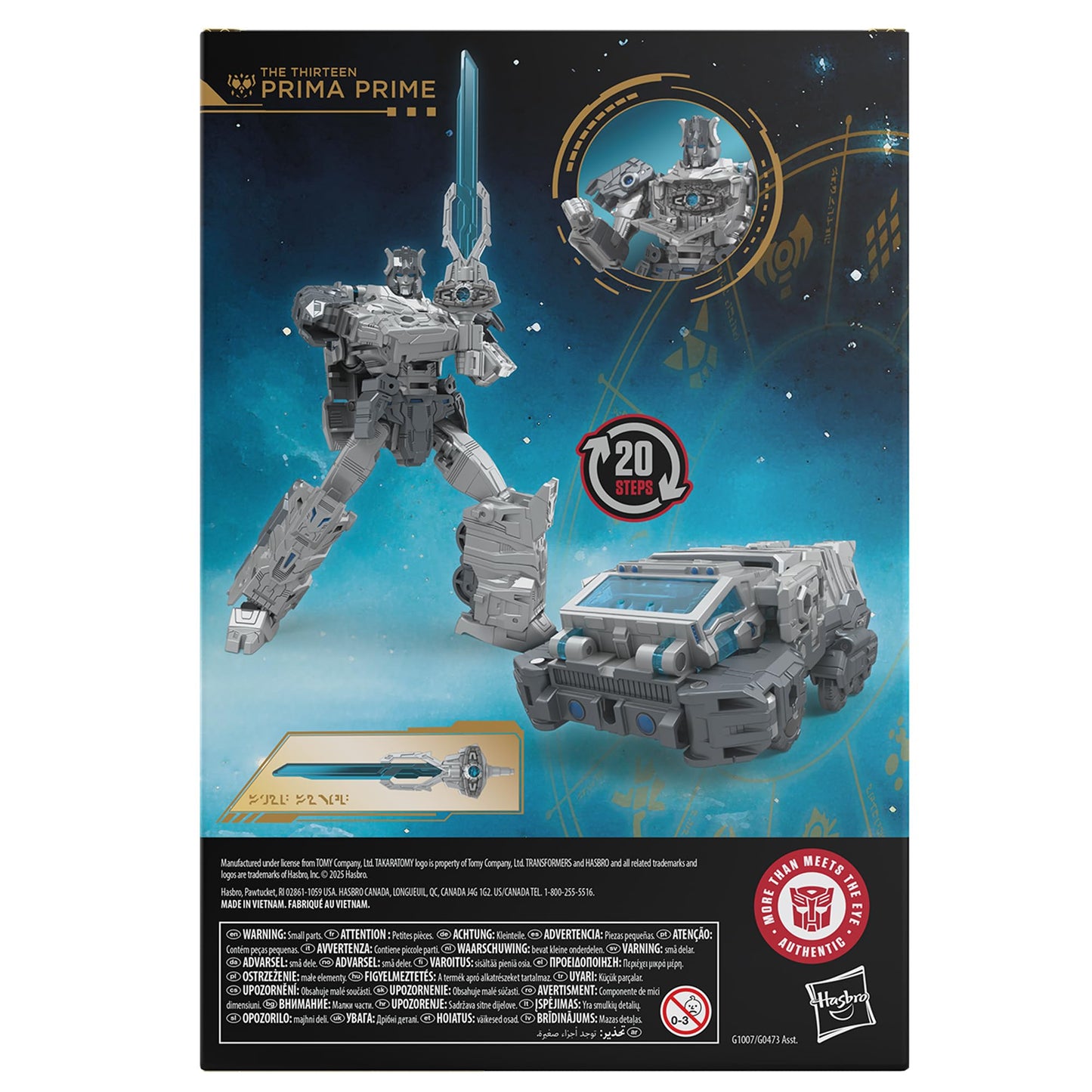 Transformers Age of the Primes: The Thirteen Prima Prime Voyager Class 7-Inch Figure | 2-in-1 Robot & Truck