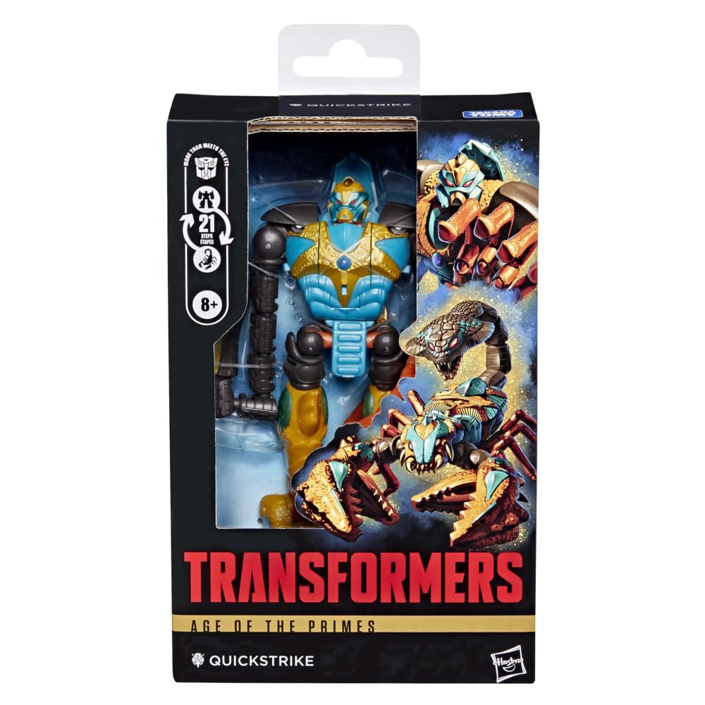 Transformers Age of the Primes Quickstrike Deluxe 5.5-Inch Figure | Robot Toys, Ages 8+