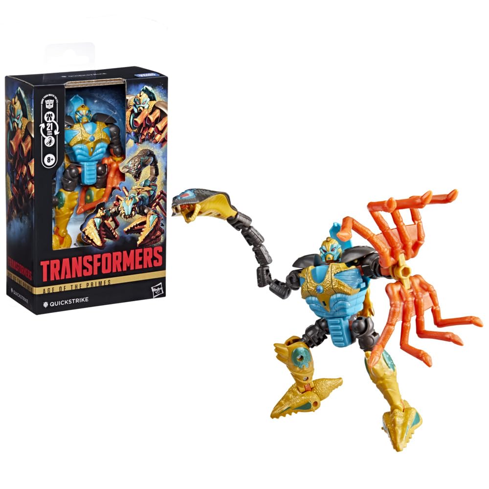 Transformers Age of the Primes Quickstrike Deluxe 5.5-Inch Figure | Robot Toys, Ages 8+