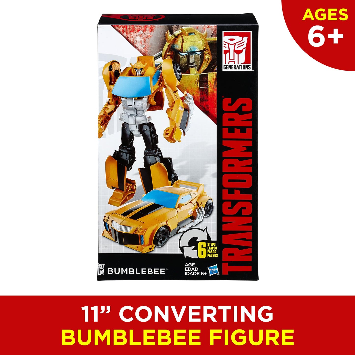 Transformers Bumblebee 11-Inch Action Figure | Autobot Cyber Commander, Converts to Yellow Car (Amazon Exclusive)