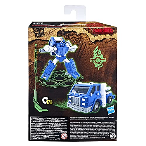 Transformers Generations War for Cybertron Kingdom Deluxe WFC-K32 Autobot Pipes Action Figure – 5.5-Inch