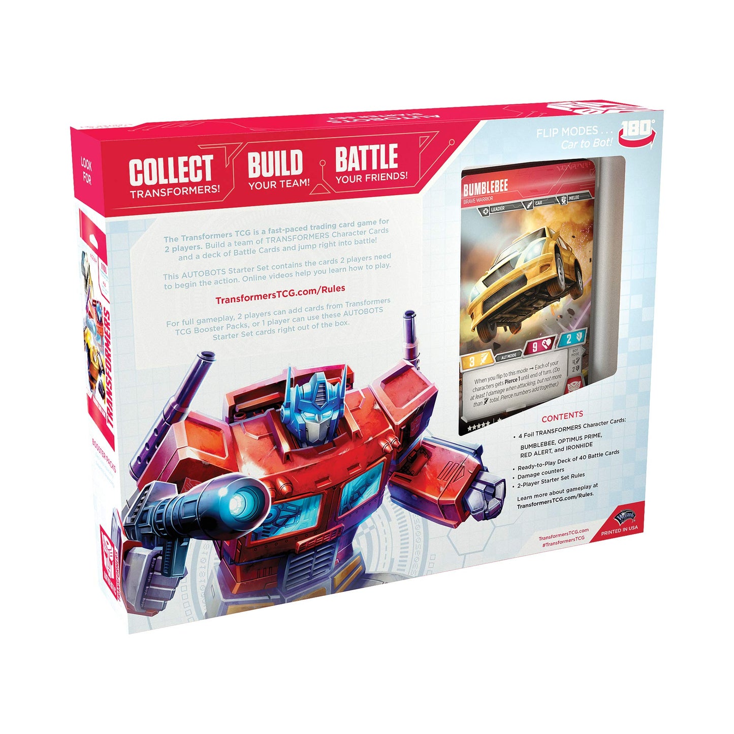 Transformers TCG Autobots Starter Set – 2-Player Deck with Bumblebee, Optimus Prime & More