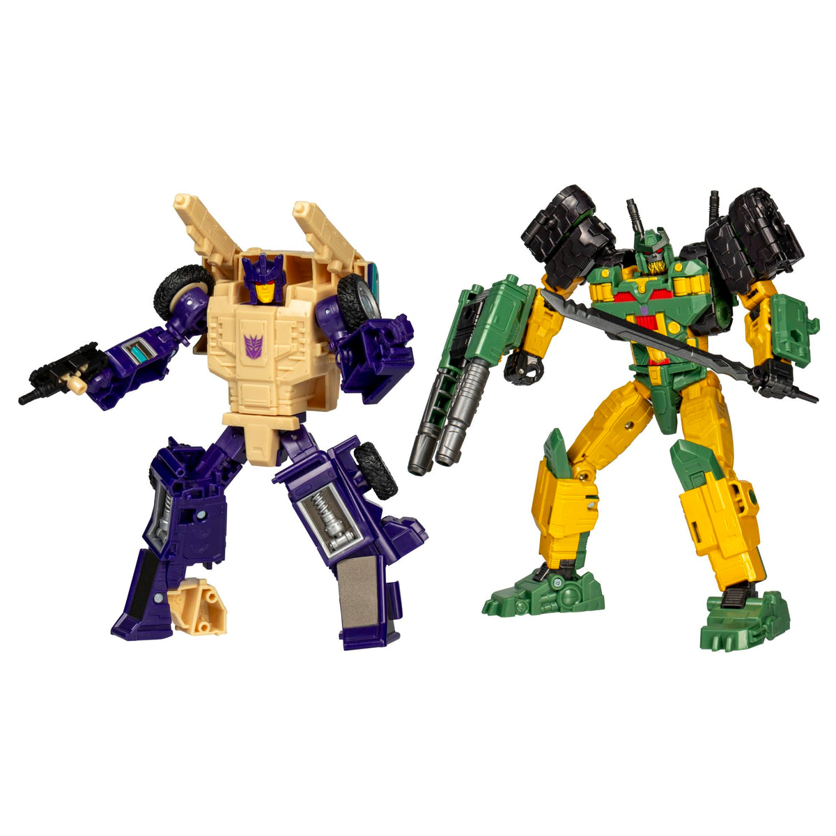 Transformers Legacy United Doom 'n Destruction Collection: Bludgeon & Rukus 2-Pack – Mayhem Attack Squad, 7" Bludgeon + 5.5" Rukus, Amazon Exclusive