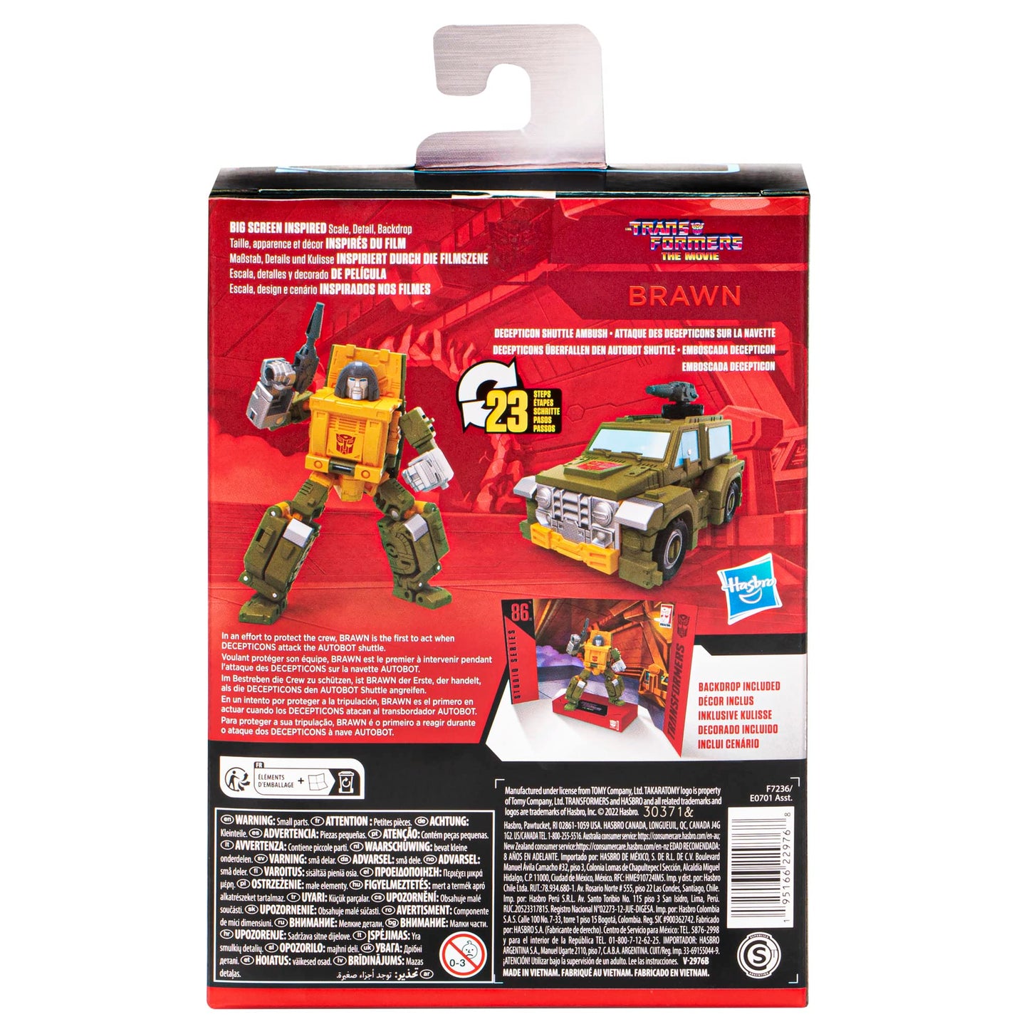 Transformers Studio Series Deluxe 86-22 Brawn Action Figure | 4.5-Inch Collectible for Ages 8+