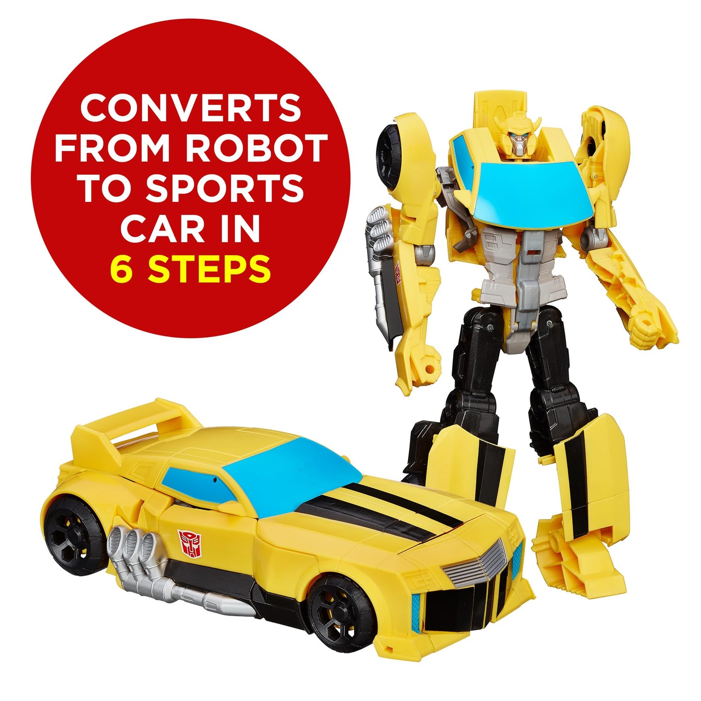 Transformers Bumblebee 11-Inch Action Figure | Autobot Cyber Commander, Converts to Yellow Car (Amazon Exclusive)