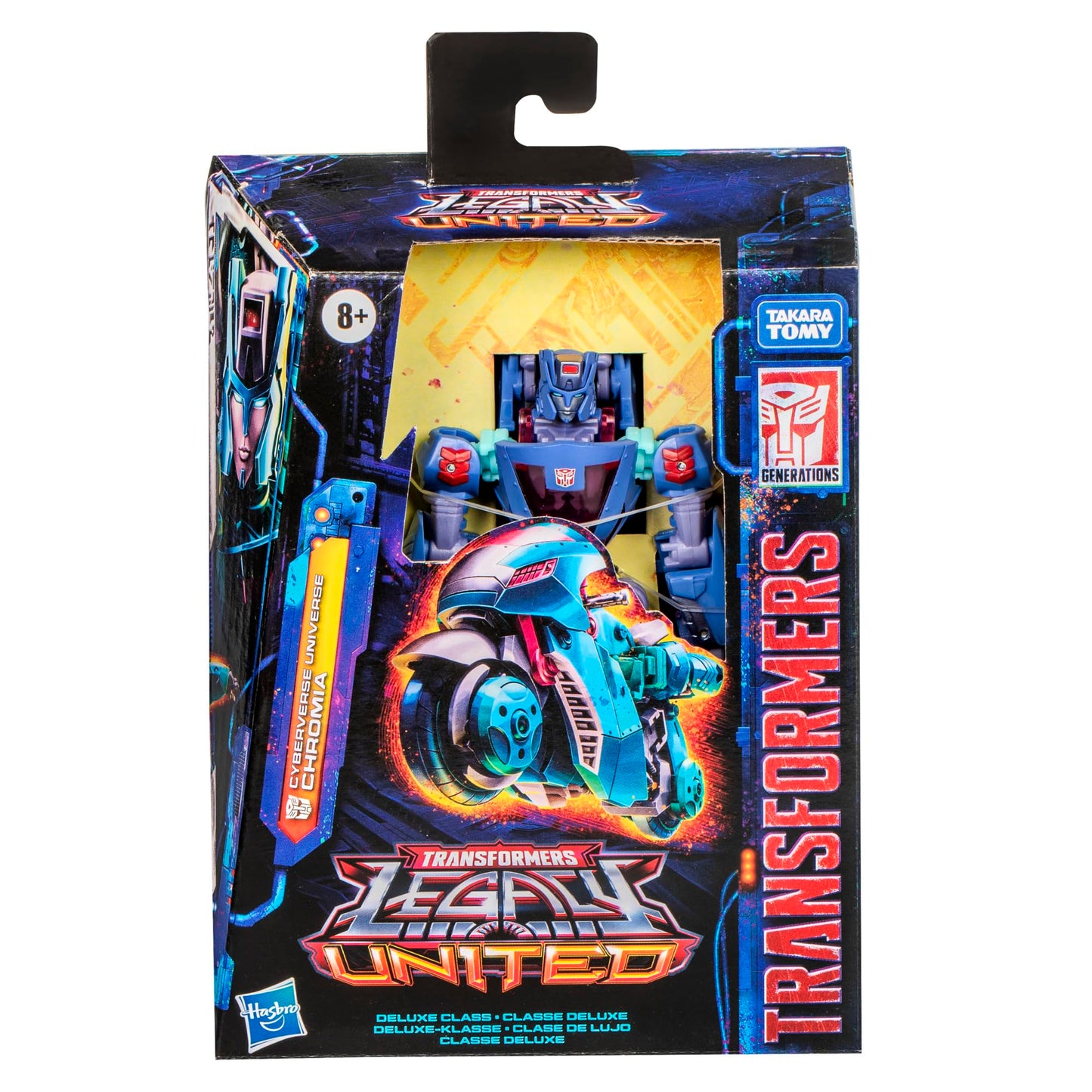 Transformers Legacy United Chromia Deluxe 5.5-Inch Cyberverse Figure | 20‑Step 2‑in‑1
