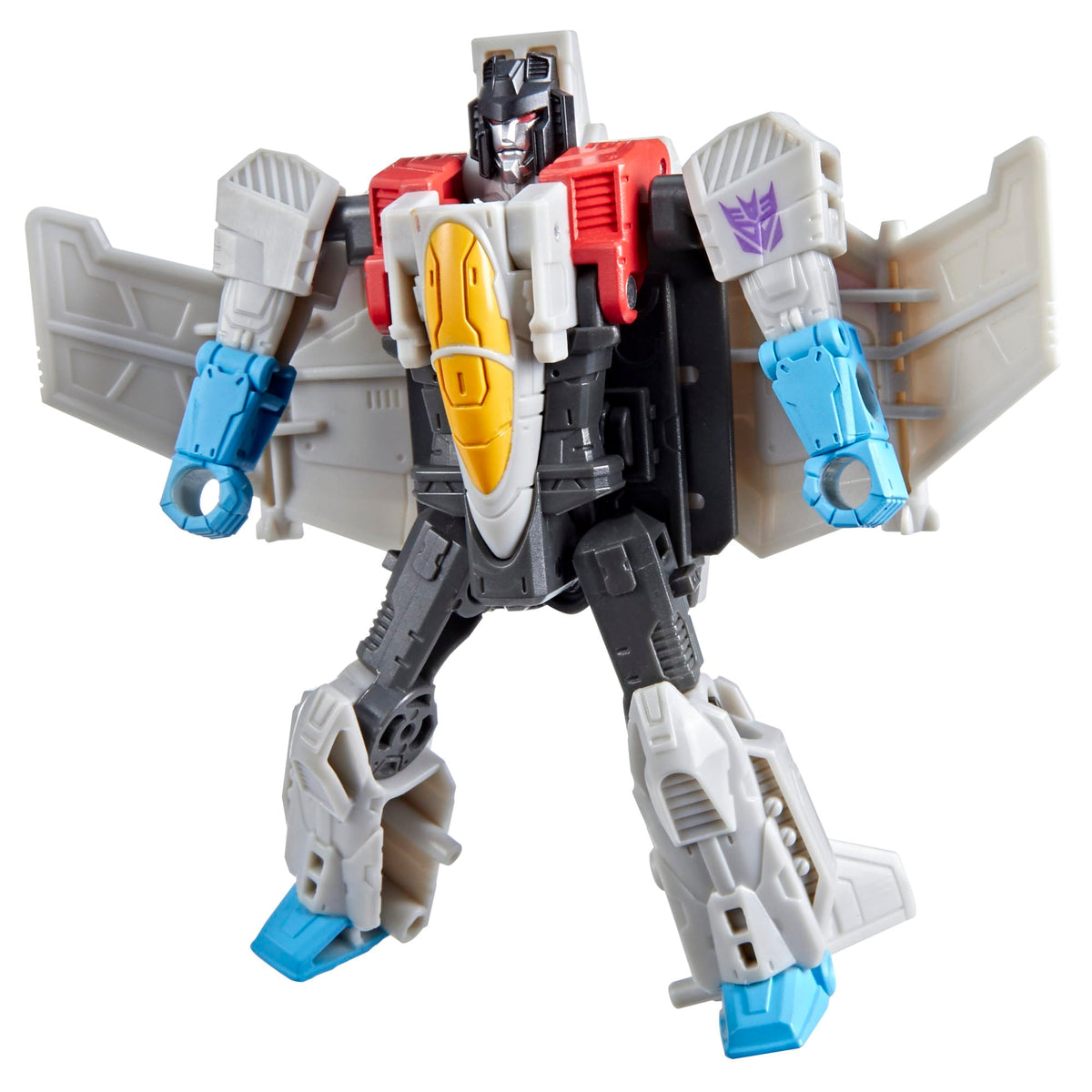 Transformers CYBERWORLD Starscream Cyber Changers 4-Inch Action Figure | 2-In-1 Robot to Jet