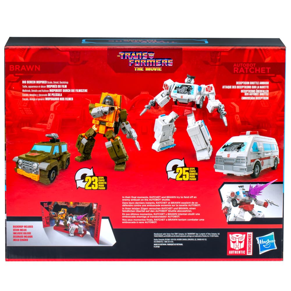 Transformers Studio Series Deluxe 86-27 Brawn & 86-28 Ratchet 2-Pack – Movie-Inspired Figures