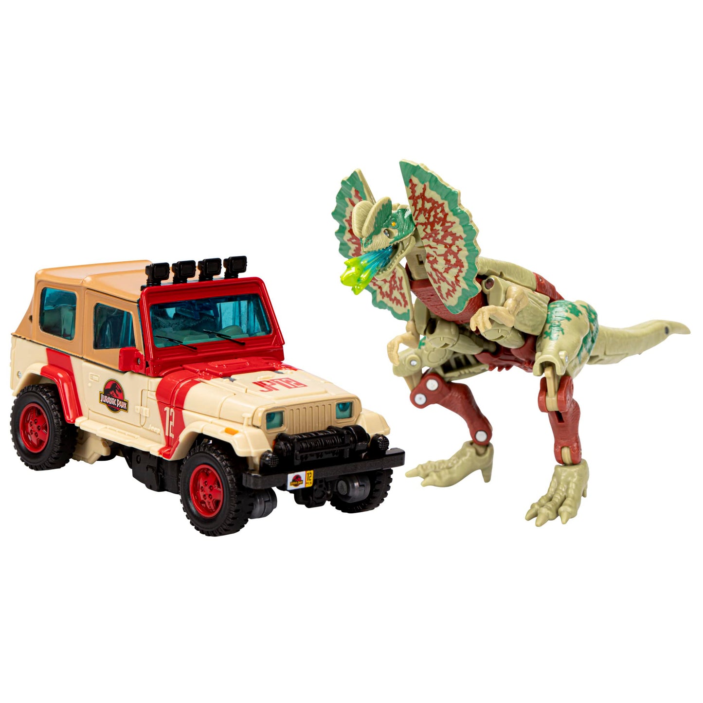Transformers Collaborative Jurassic Park Dilophocon & Autobot JP12 2-Pack – Amazon Exclusive, Movie-Inspired Action Figures