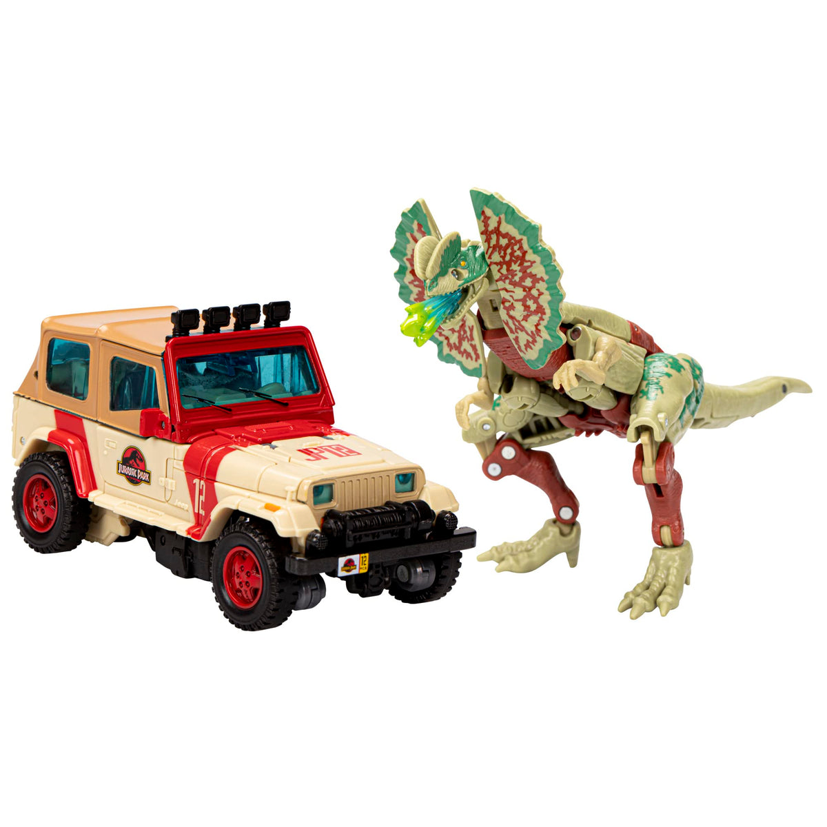 Transformers Collaborative Jurassic Park Dilophocon & Autobot JP12 2-Pack – Movie-Inspired Action Figures