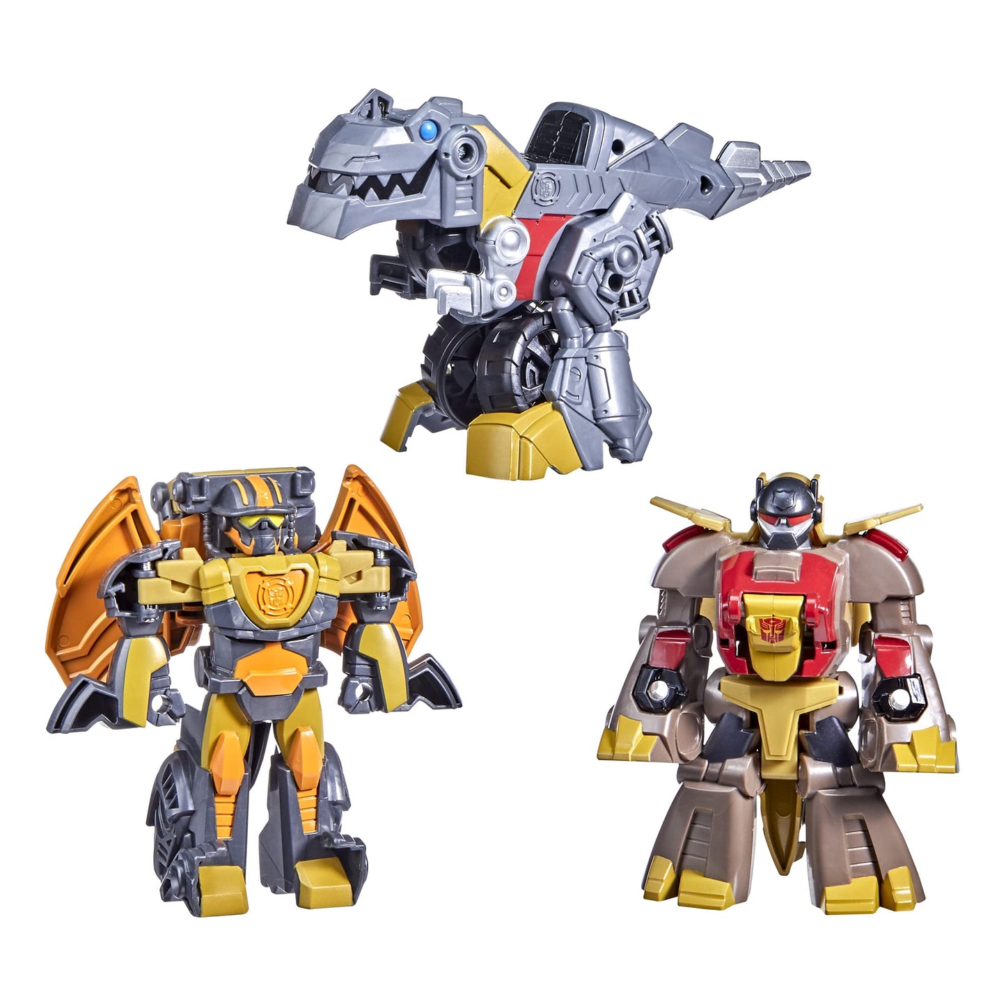 Transformers Dinobot Adventures 3-Pack Grimlock, Snarl & Predaking – 4.5-Inch Converting Figures, Ages 3+ (Amazon Exclusive)