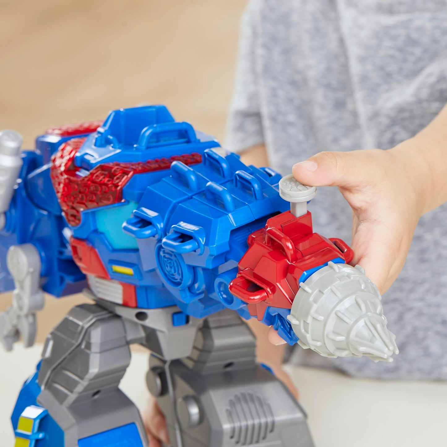 Transformers Dinobot Adventures: Optimus Prime T-Rex Converting Toy with Lights & Sounds
