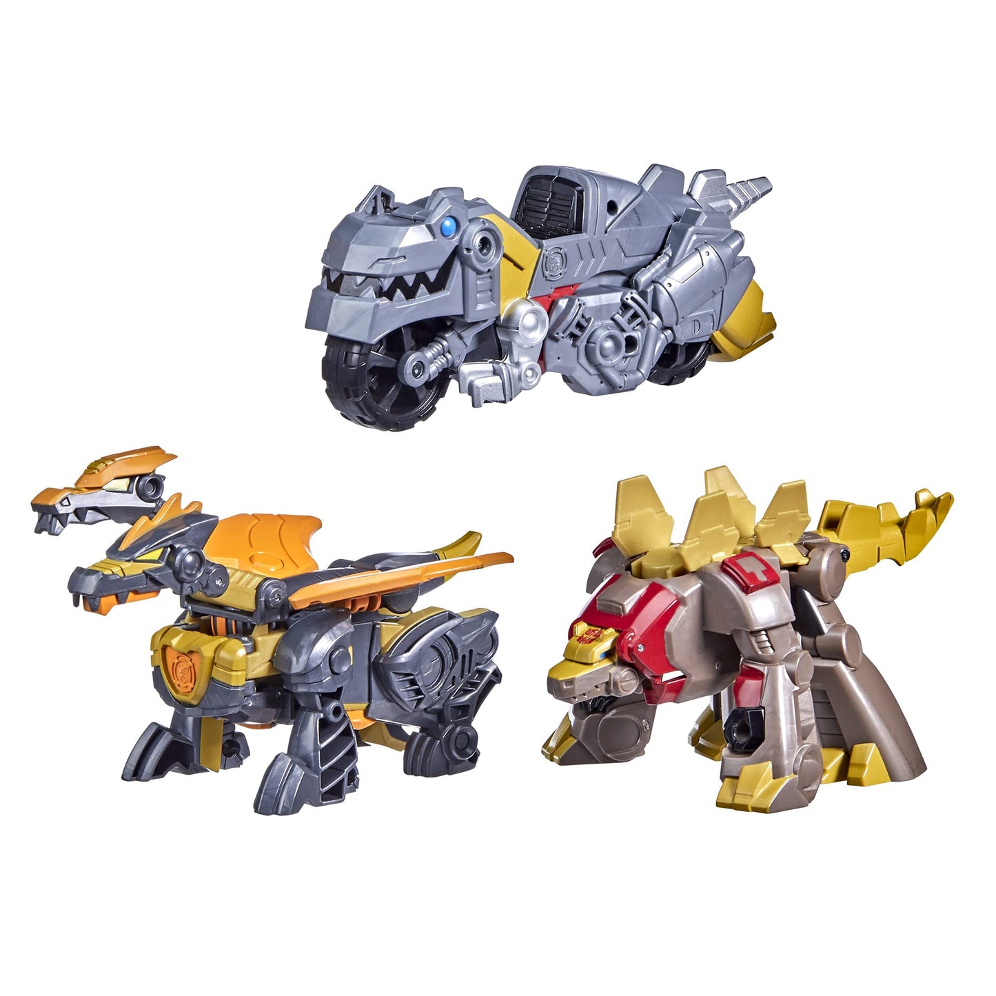Transformers Dinobot Adventures 3-Pack Grimlock, Snarl & Predaking – 4.5-Inch Converting Figures, Ages 3+ (Amazon Exclusive)