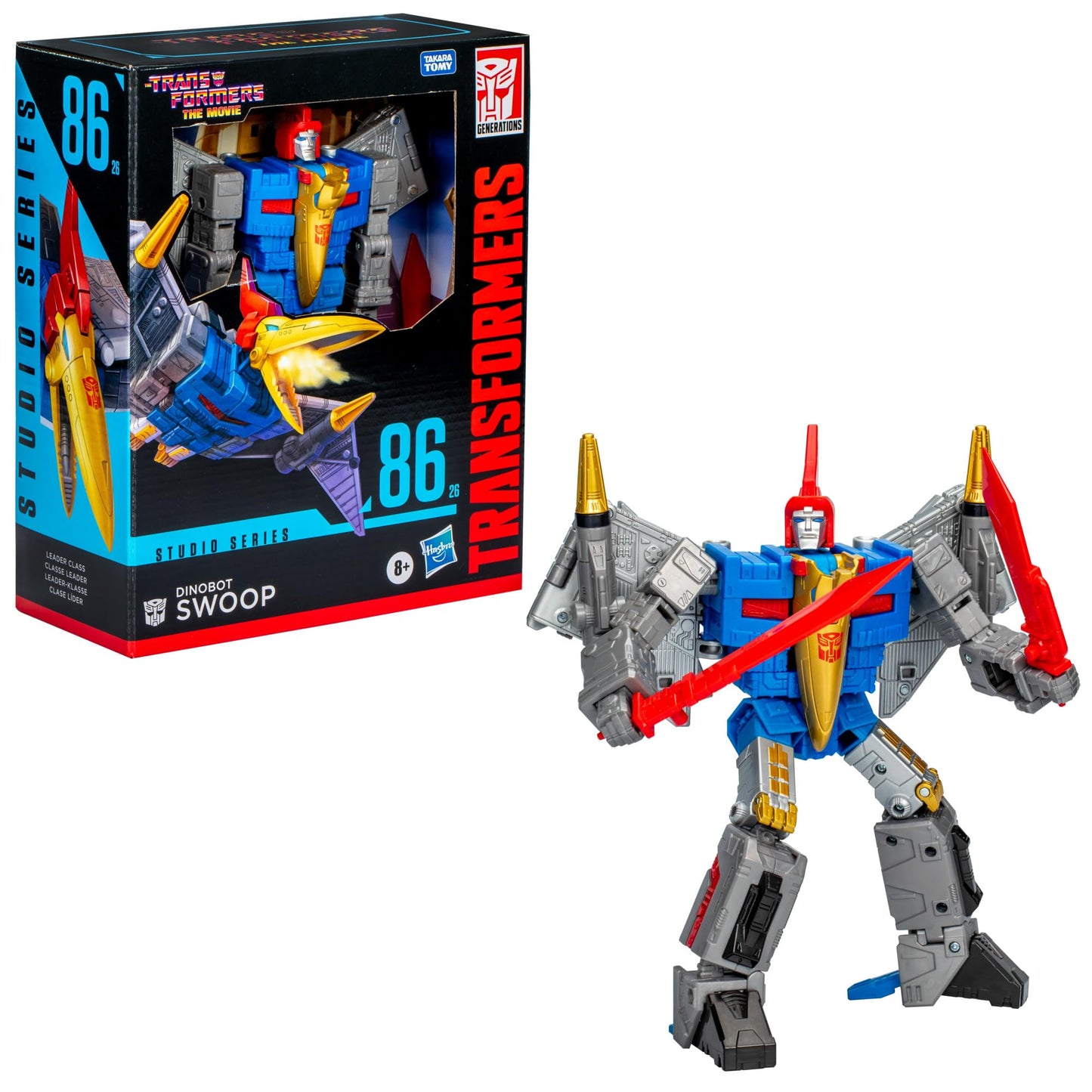 Transformers Studio Series Leader Dinobot Swoop | 8.5-Inch Converting Action Figure from The Movie 86-26