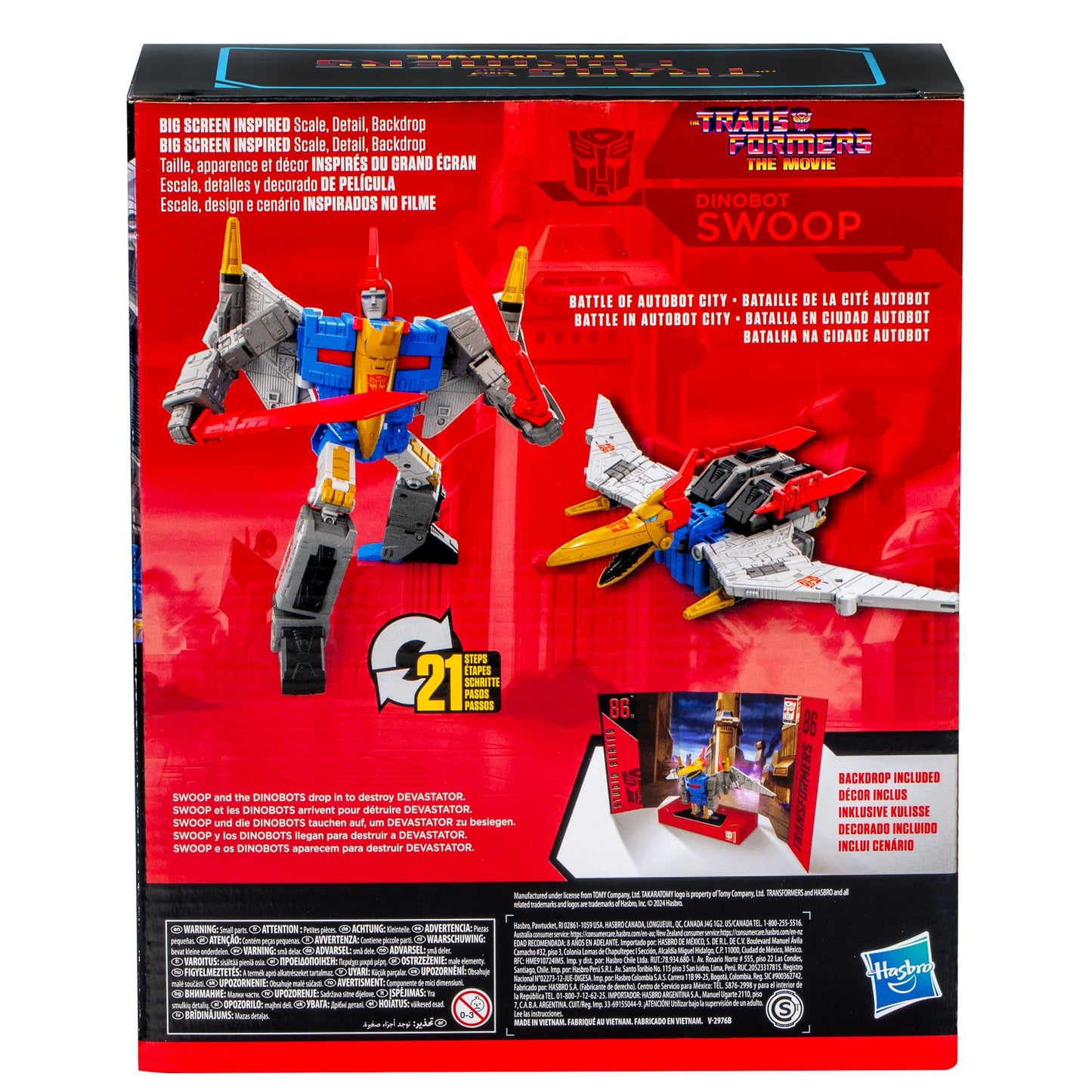 Transformers Studio Series Leader Dinobot Swoop | 8.5-Inch Converting Action Figure from The Movie 86-26