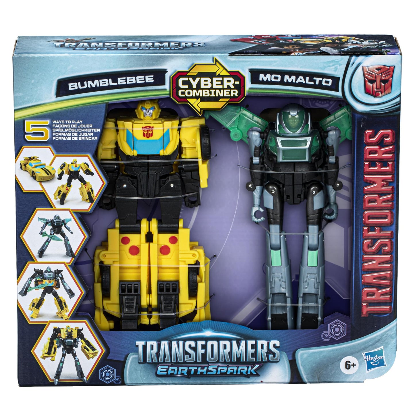 Transformers EarthSpark Cyber-Combiner: Bumblebee & Mo Malto Figures