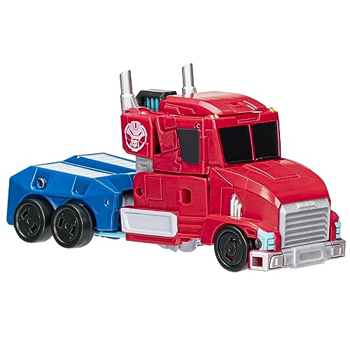 Transformers EarthSpark Optimus Prime Deluxe Class Figure – 12.5 cm, 19 Step Robot to Truck Conversion | Ages 6+