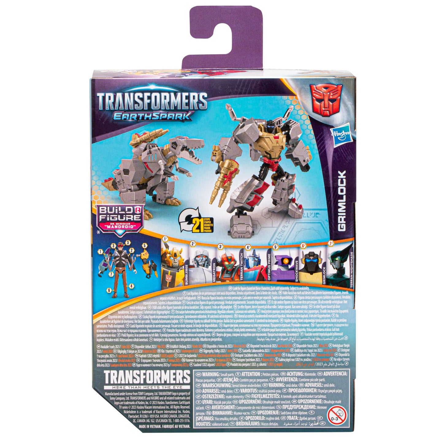 Transformers EarthSpark Grimlock Deluxe Class 5-Inch Figure | 21-Step Robot to Dino