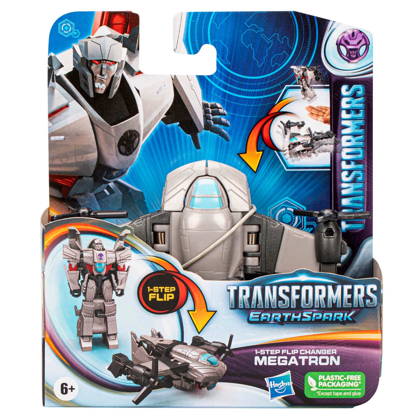 Transformers EarthSpark Megatron 1-Step Flip Changer – 4-Inch Figure (Ages 6+)
