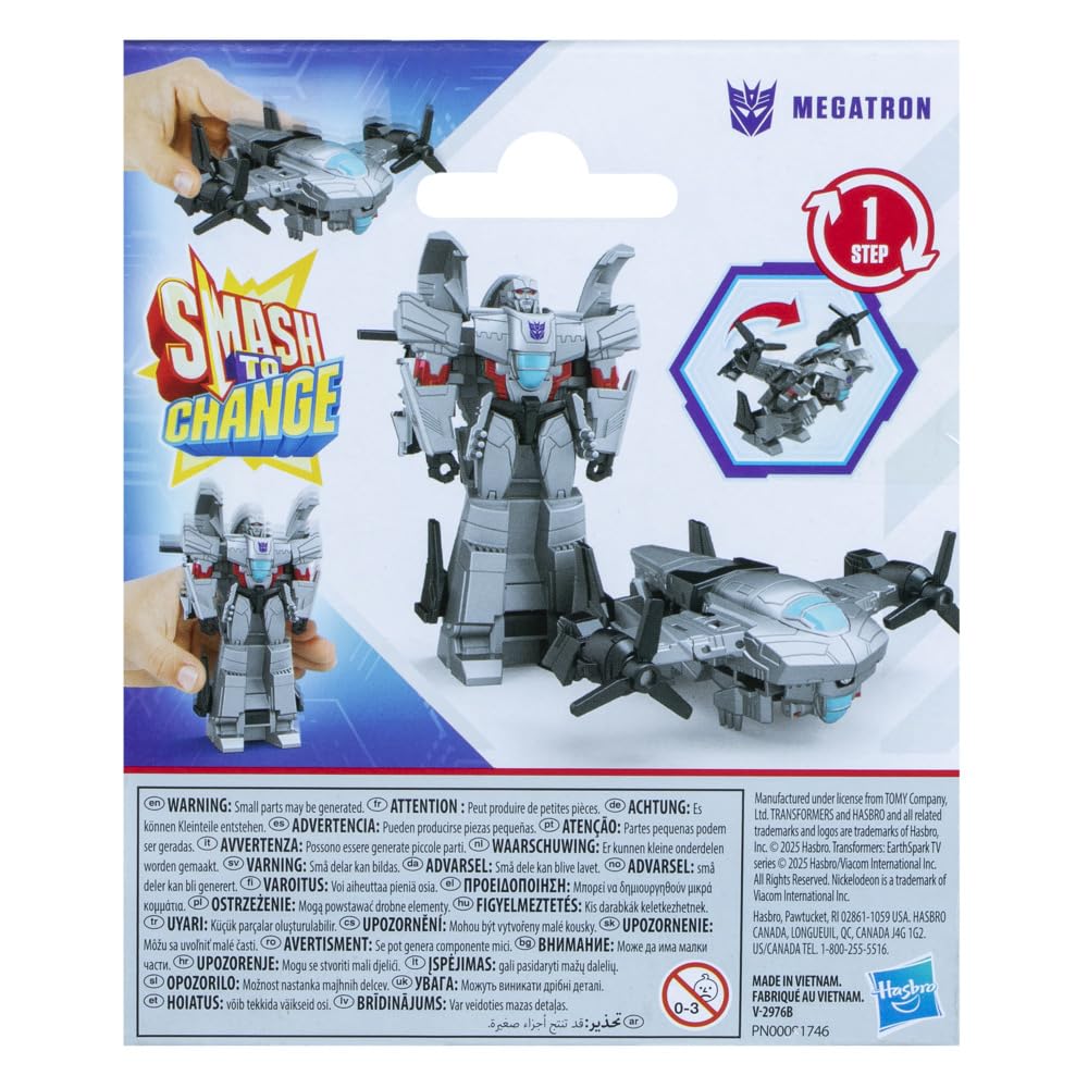 Transformers EarthSpark Megatron 1-Step Smash Changers – 4-Inch Action Figure