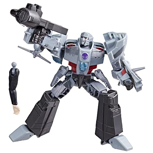 Transformers EarthSpark Megatron Deluxe 12.5 cm Figure — 2-in-1 Robot to Aircraft, Build-a-Figure