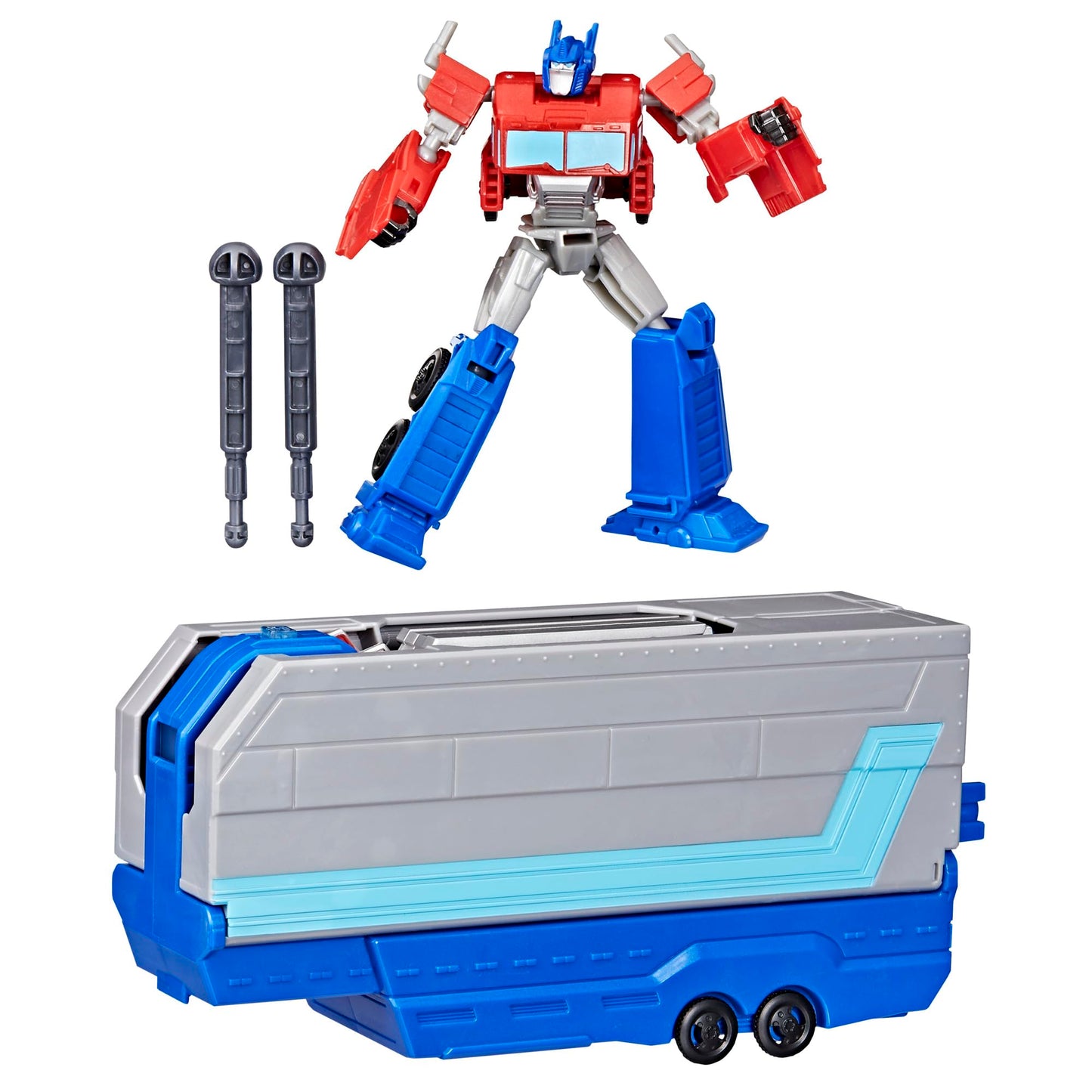 Transformers EarthSpark Optimus Prime Battle Trailer Playset – Lights & Sounds