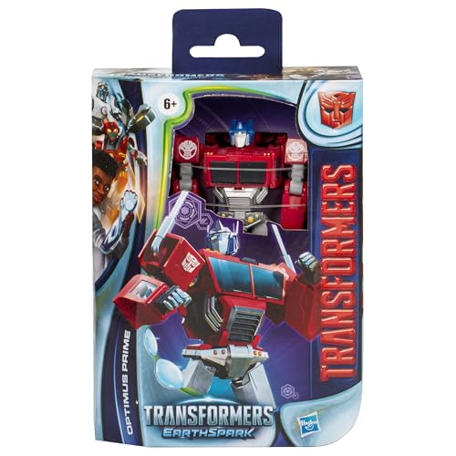 Transformers EarthSpark Optimus Prime Deluxe Class Figure – 12.5 cm, 19 Step Robot to Truck Conversion | Ages 6+