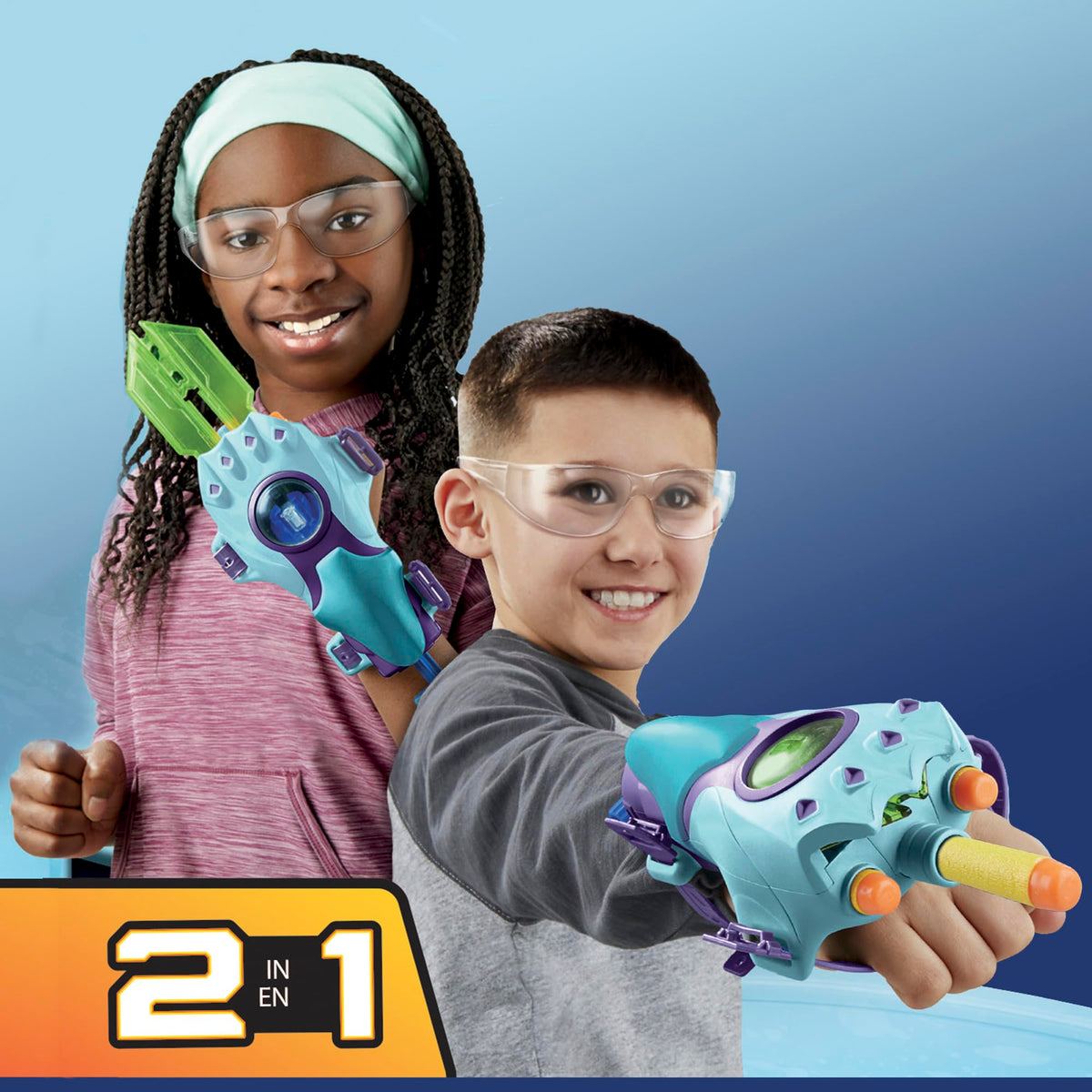 Transformers EarthSpark Cyber-Sleeve Battle Blaster with 3 Nerf Darts & Cyber-Sword | Interactive Toy for Kids 6+